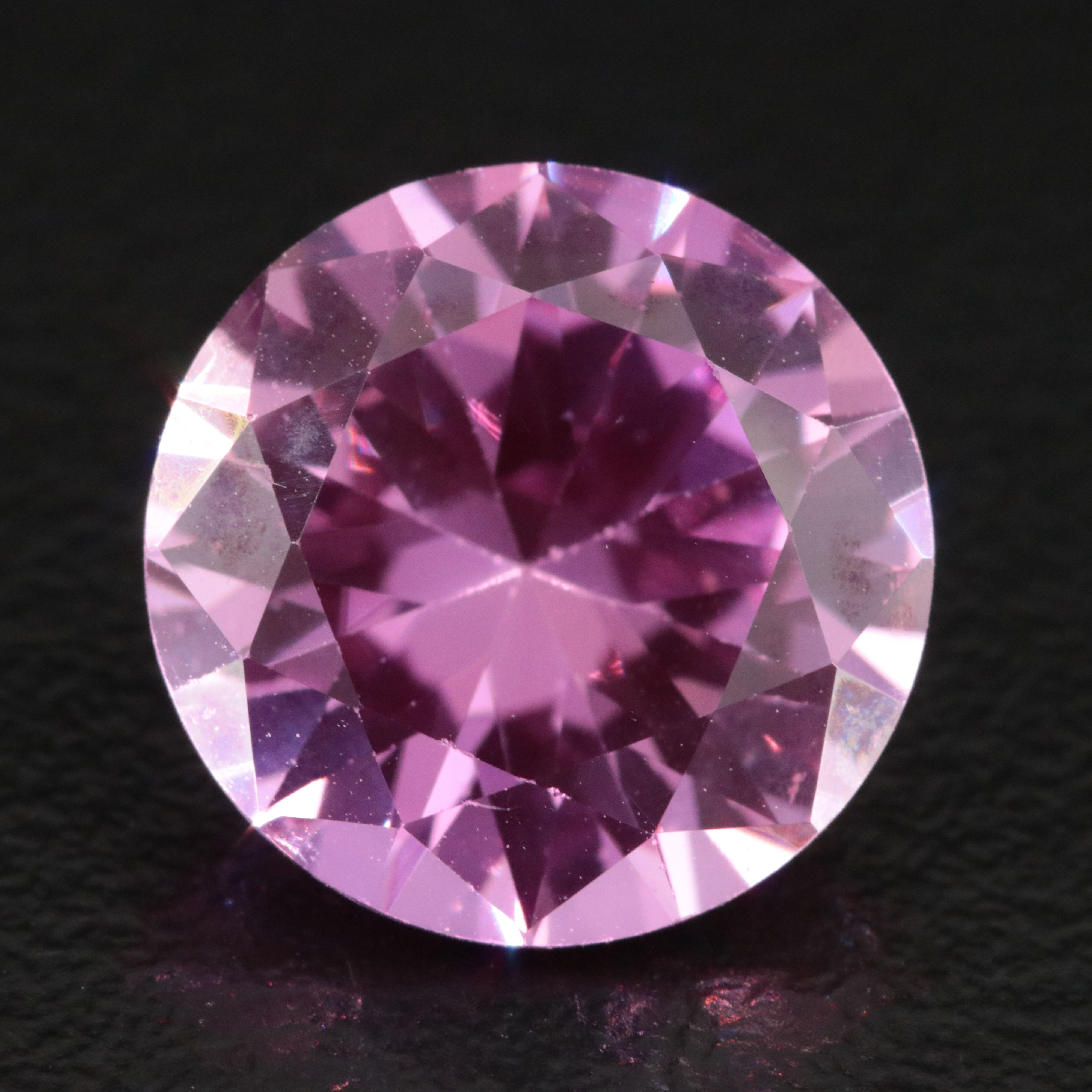Loose 7.68 CT Lab Grown Pink Sapphire