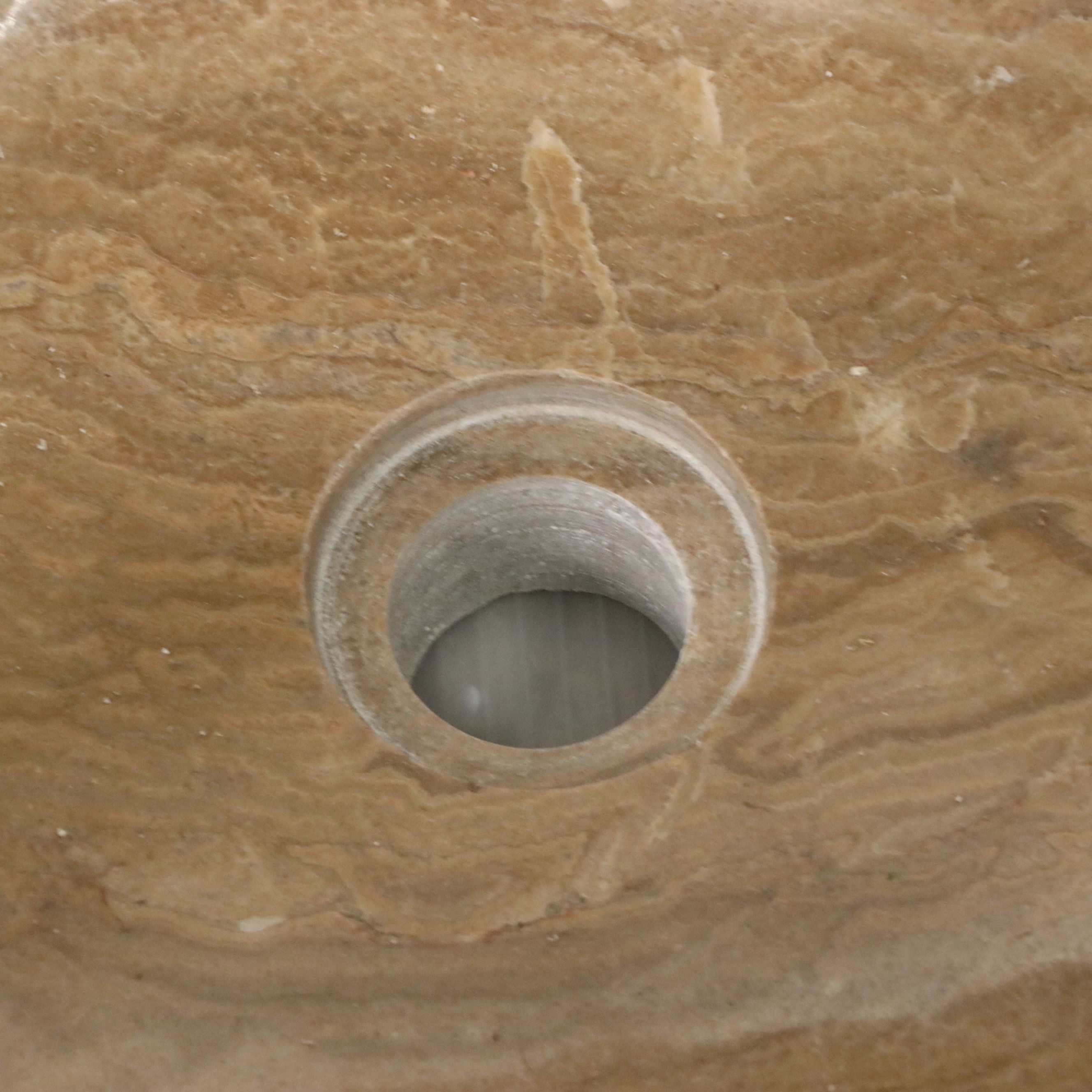 Natural Edge Carved Calcite Marble Sink Bowl