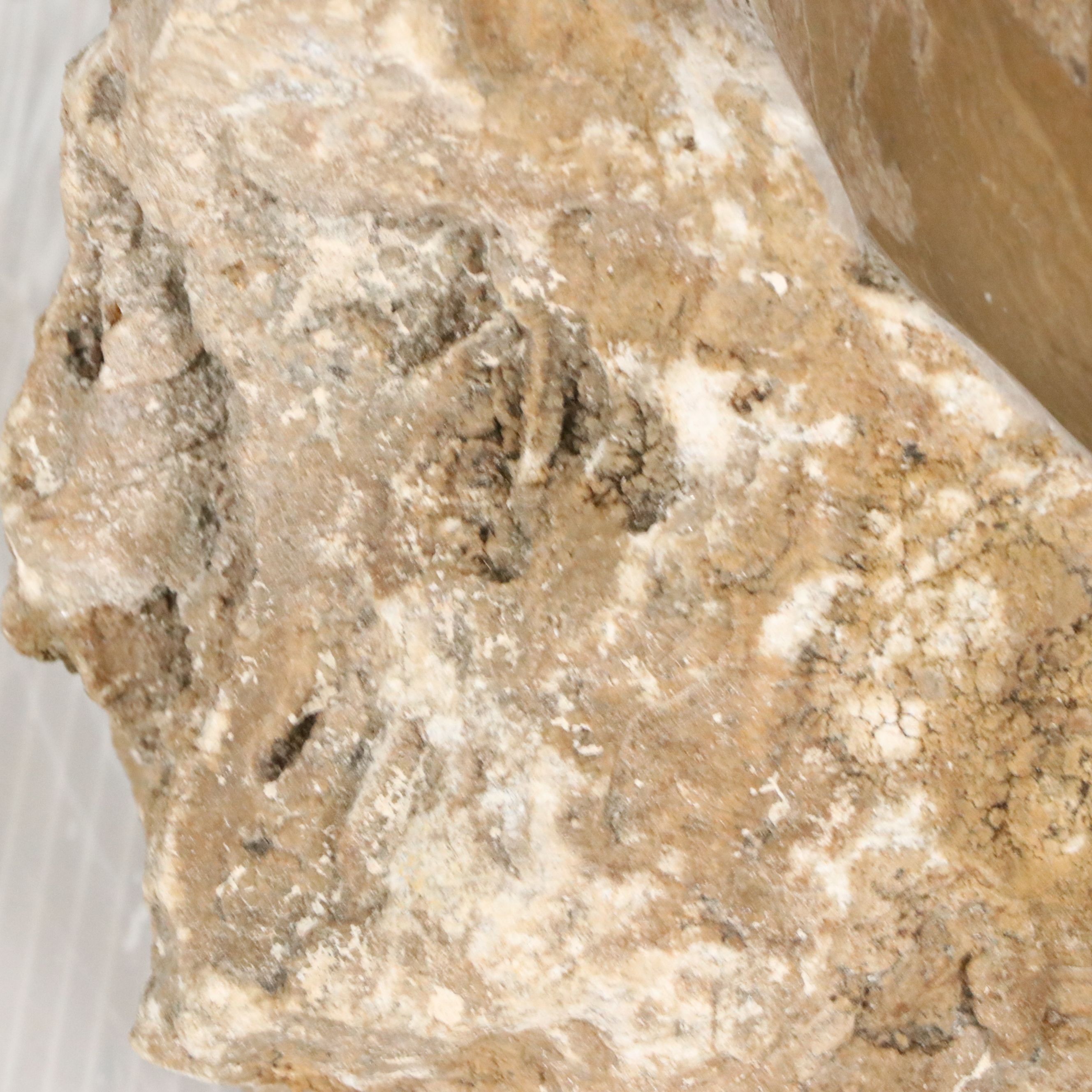 Natural Edge Carved Calcite Marble Sink Bowl