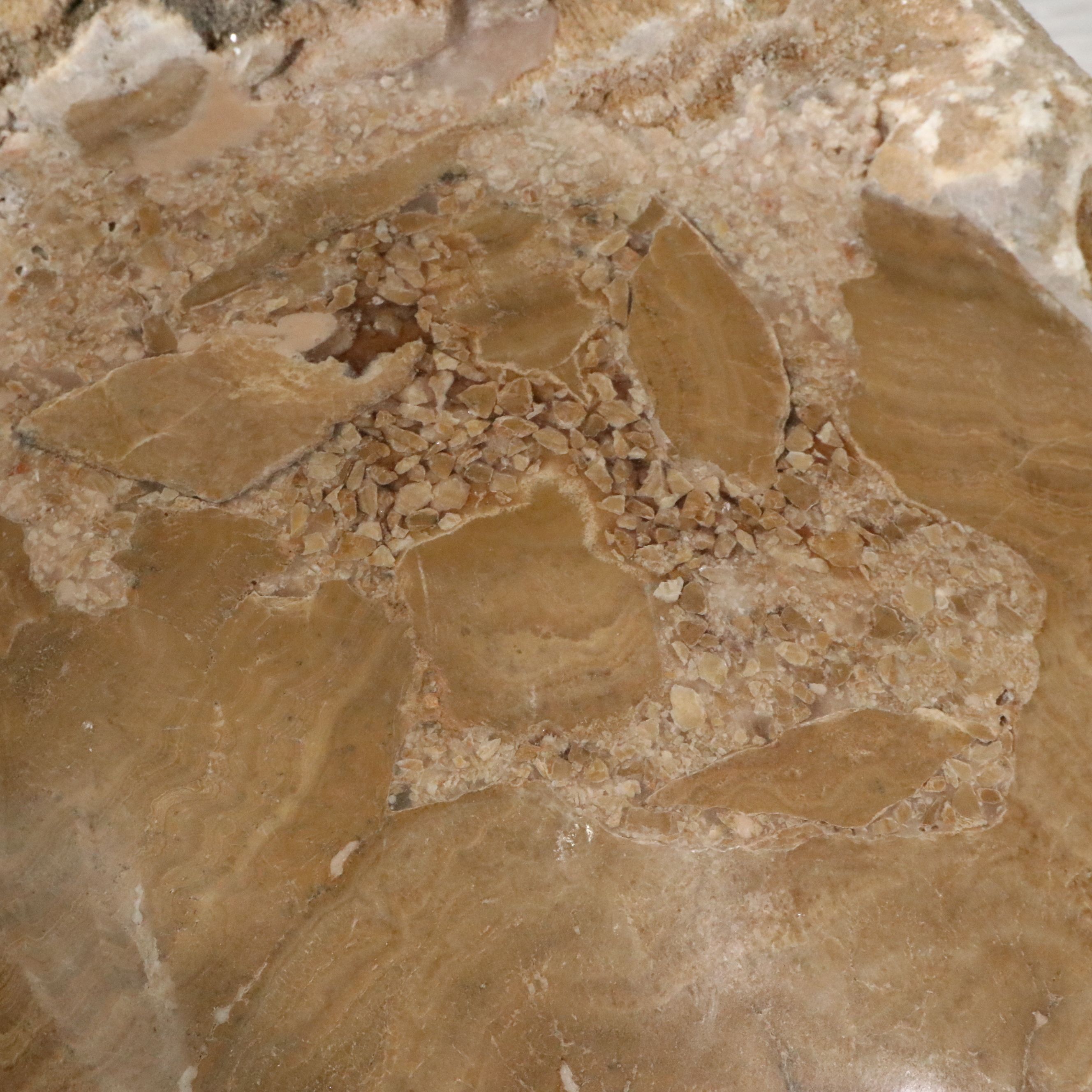 Natural Edge Carved Calcite Marble Sink Bowl