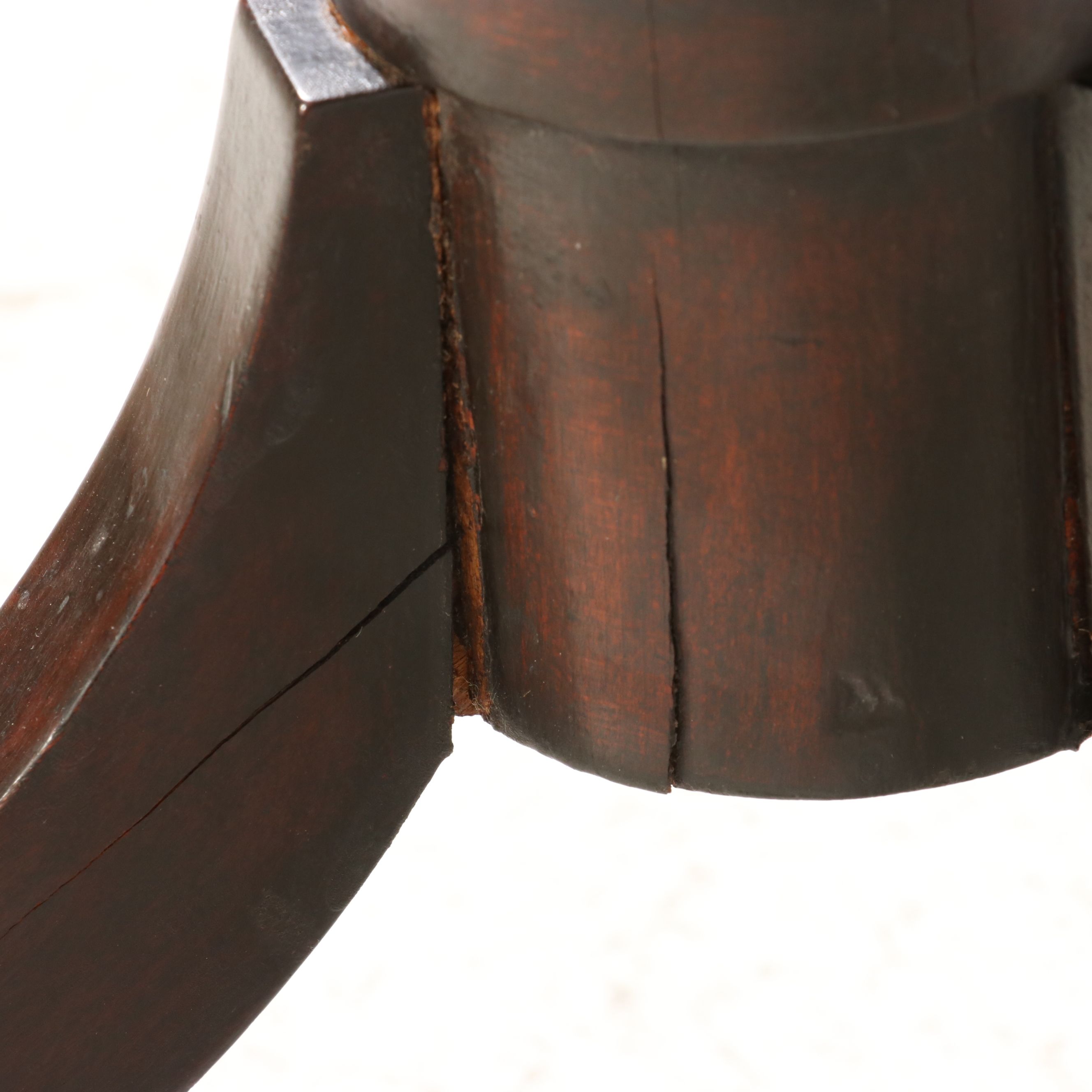 Sheraton Style Mahogany Tripod Candlestand, 19th Century