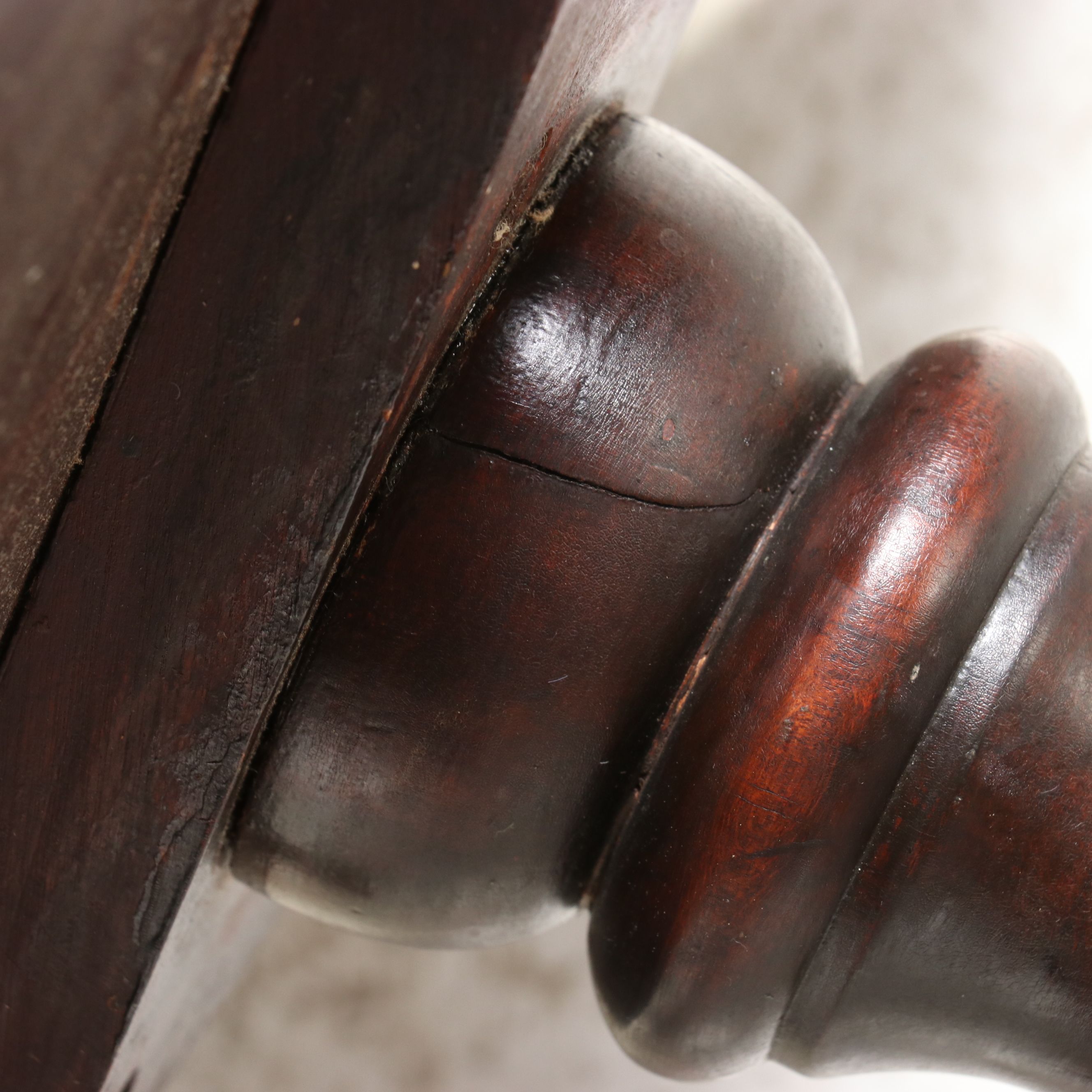 Sheraton Style Mahogany Tripod Candlestand, 19th Century