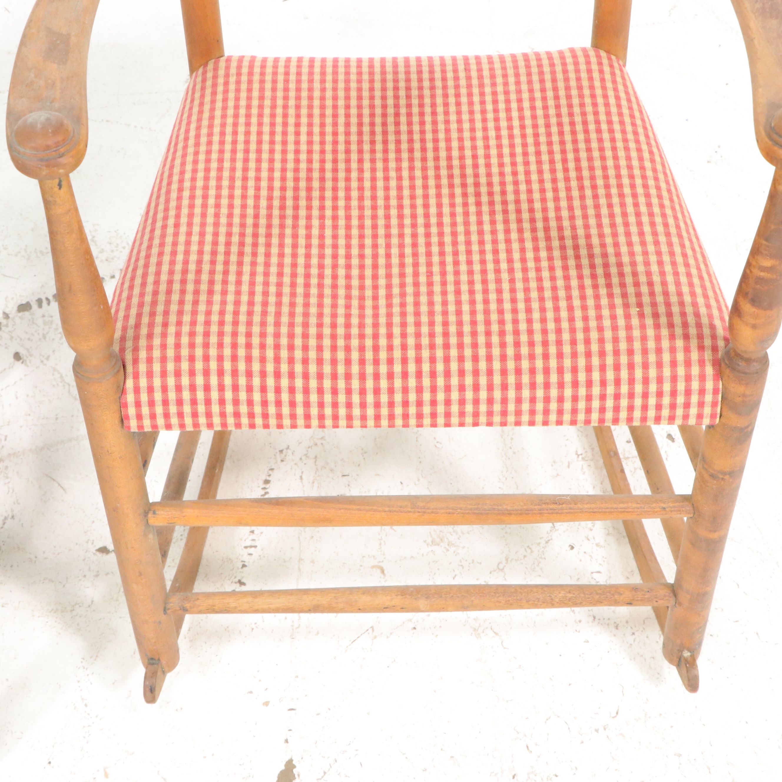 Early American Chippendale Style Side Chair with Ladder-Back Rocking Chair