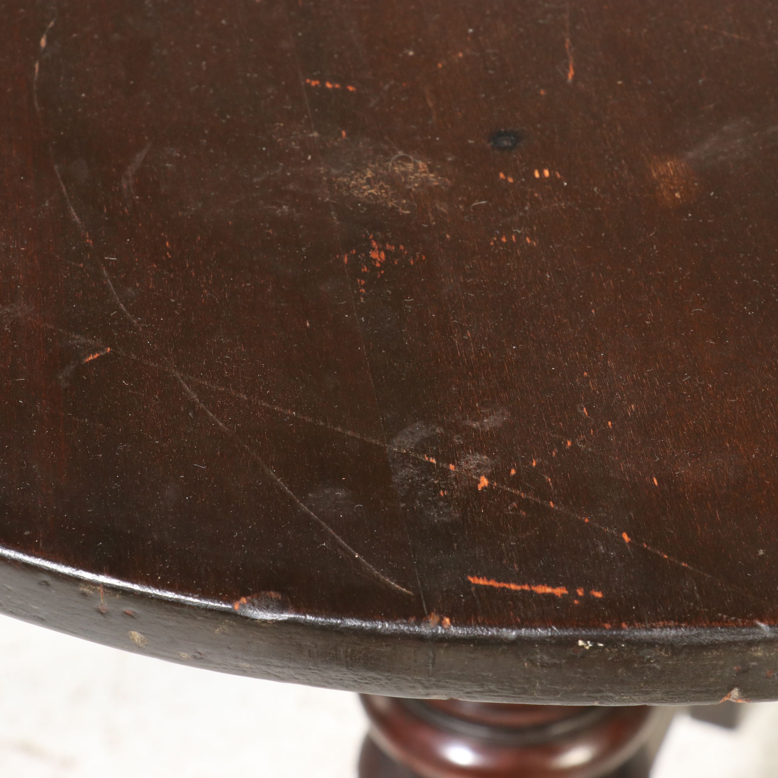 Sheraton Style Mahogany Tripod Candlestand, 19th Century