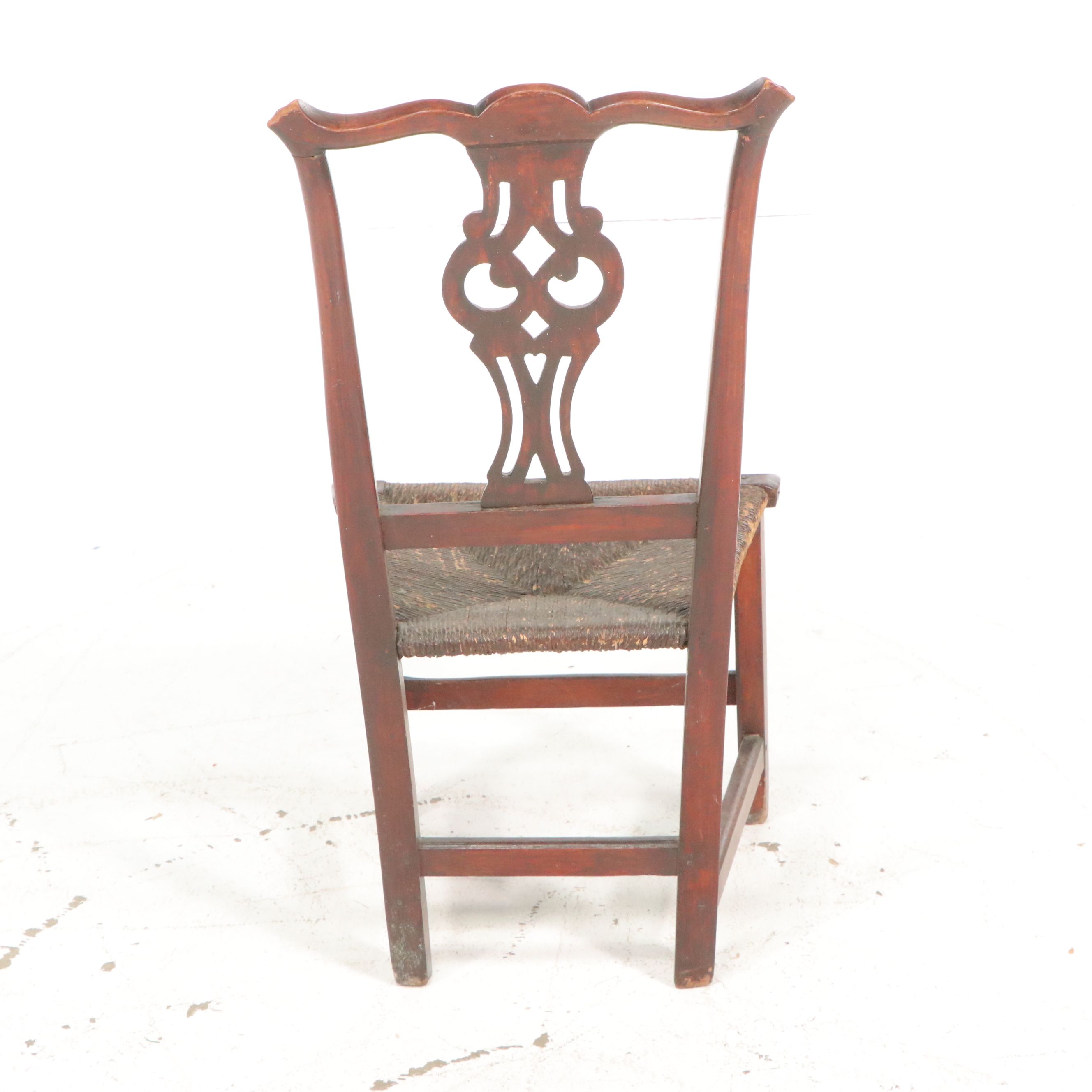 Early American Chippendale Style Side Chair with Ladder-Back Rocking Chair