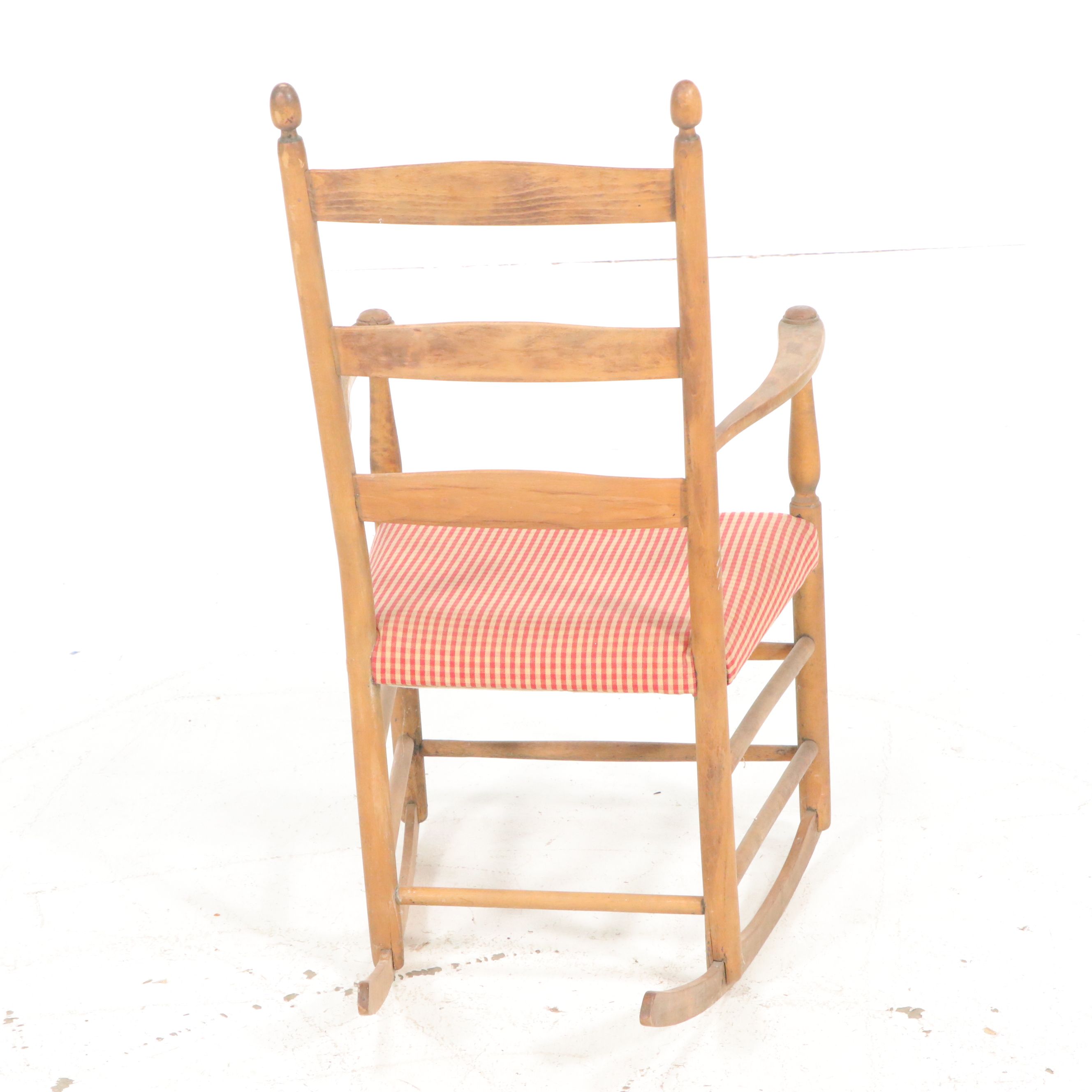 Early American Chippendale Style Side Chair with Ladder-Back Rocking Chair
