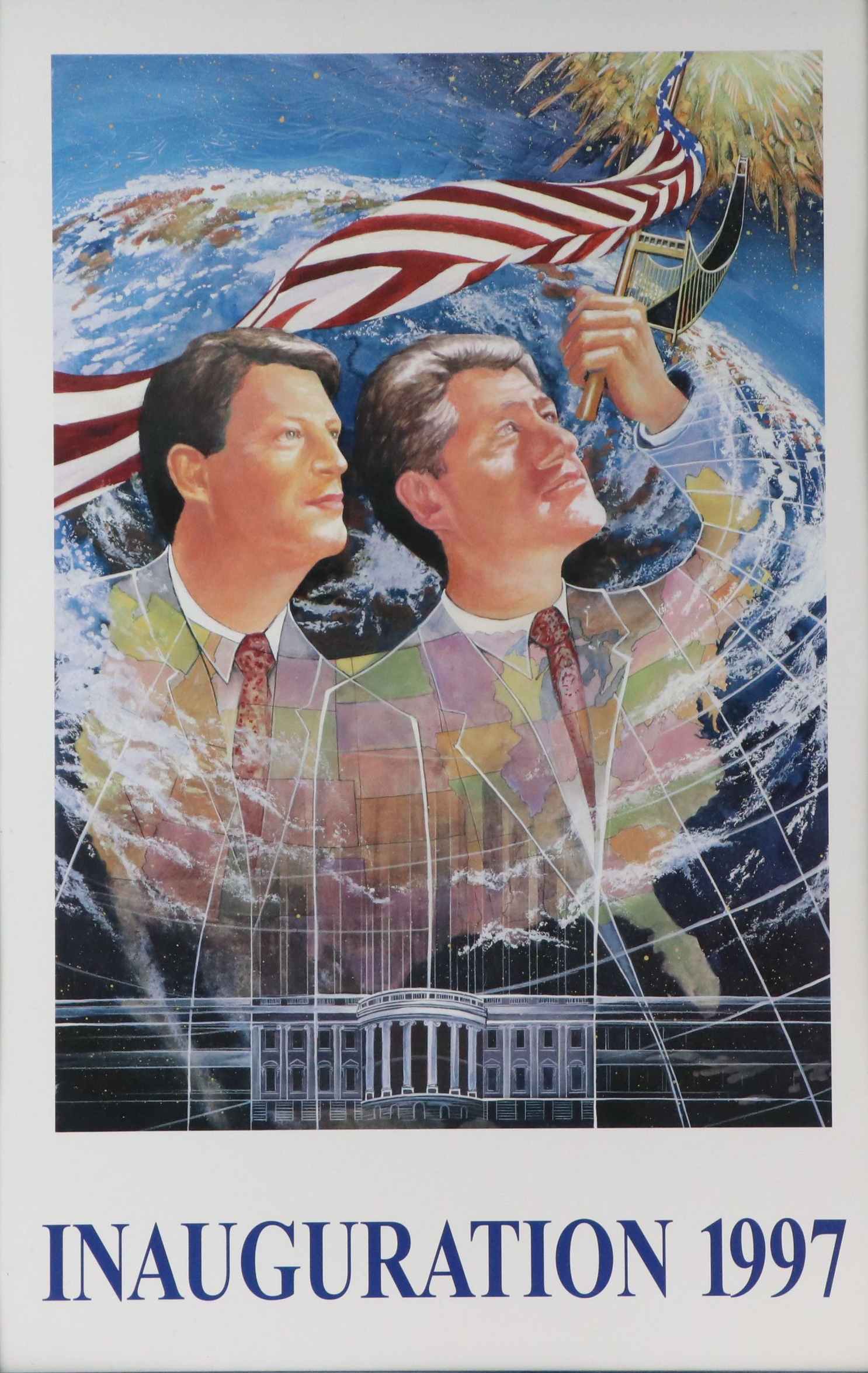 Offset Lithograph Political Poster For "Inauguration 1997"
