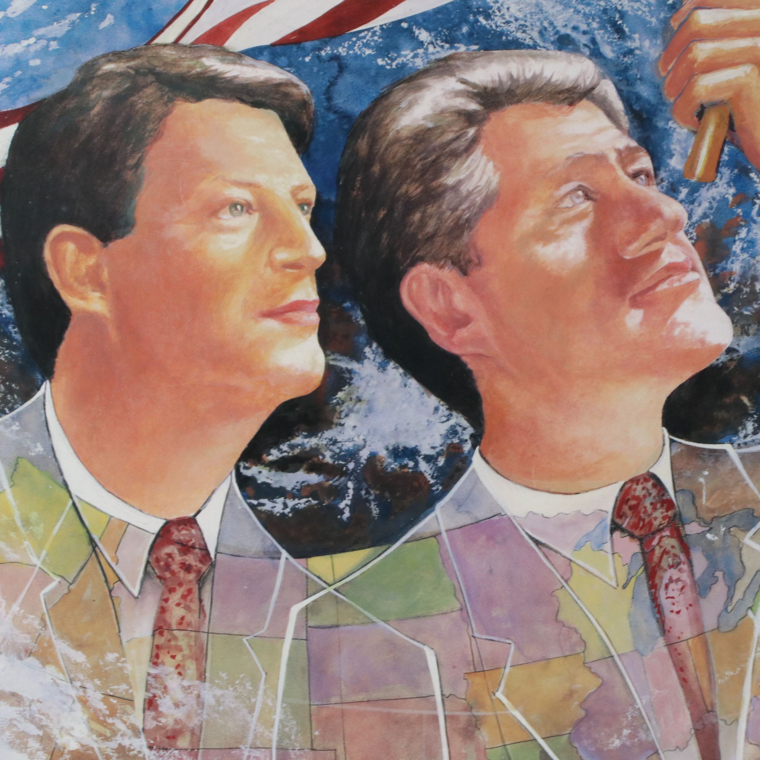 Offset Lithograph Political Poster For "Inauguration 1997"