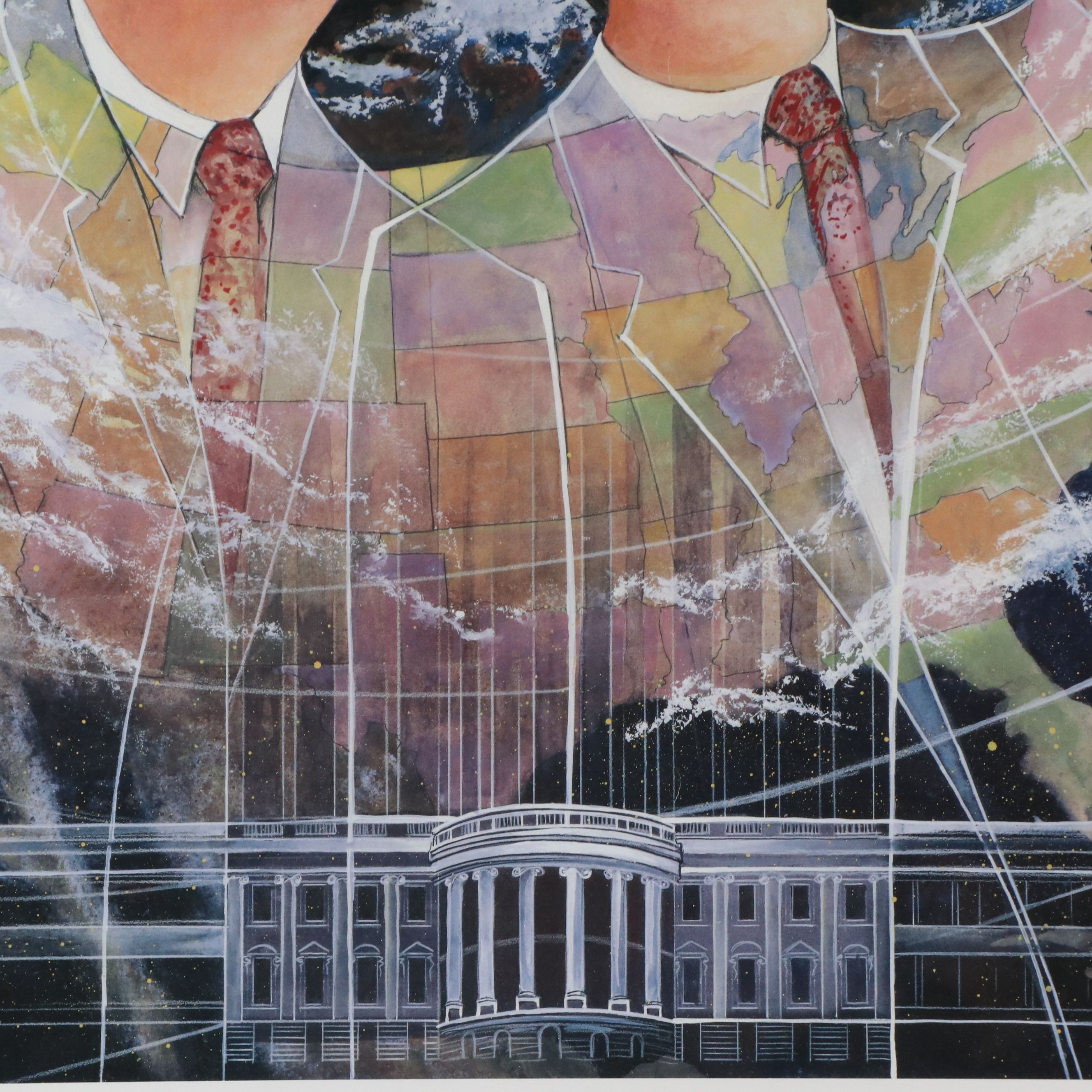 Offset Lithograph Political Poster For "Inauguration 1997"