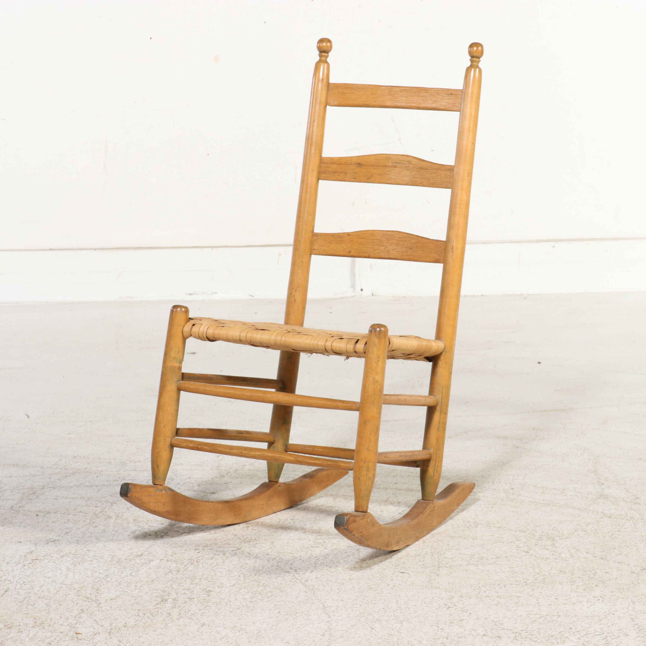 Shaker Style Ladder-Back Rocking Chair, Late 19th Century