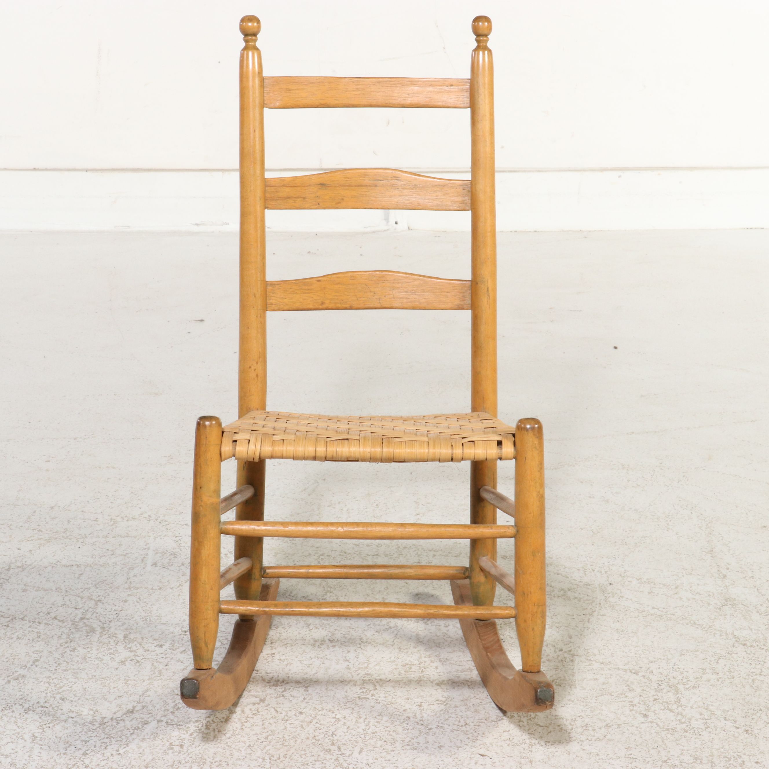 Shaker Style Ladder-Back Rocking Chair, Late 19th Century