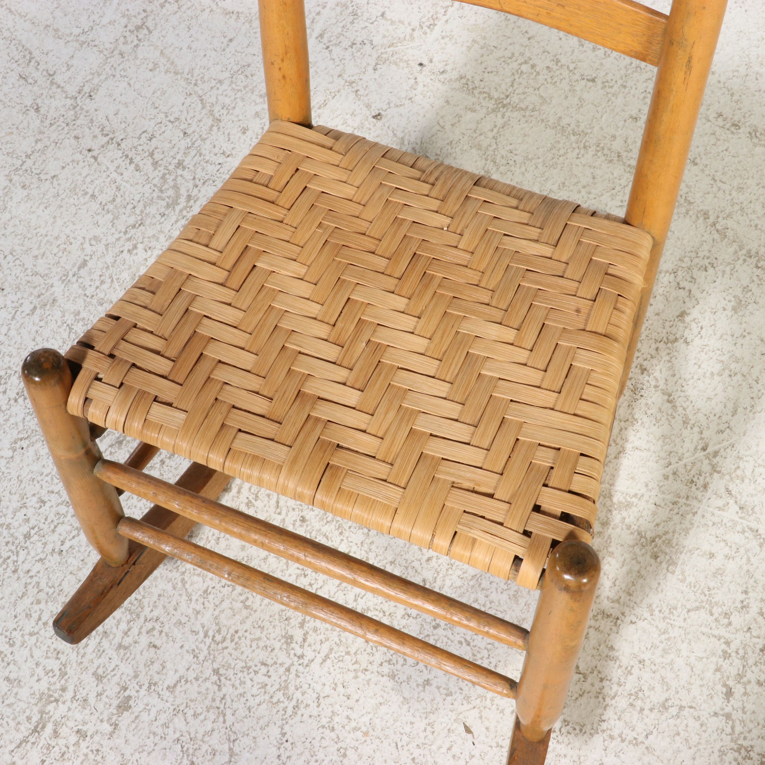 Shaker Style Ladder-Back Rocking Chair, Late 19th Century