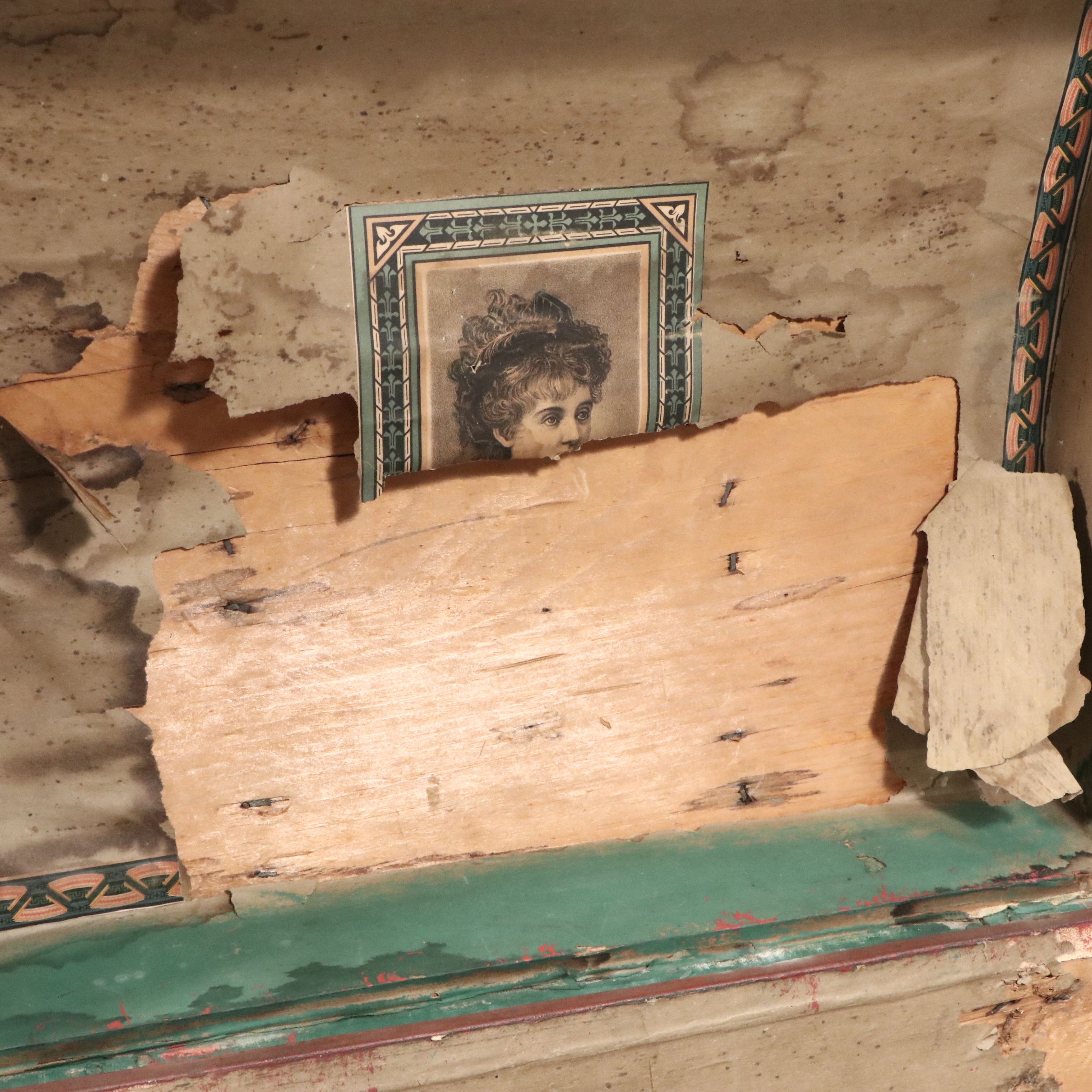 Victorian Flat-Top Steamer Trunk with Iron Strapping, Late 19th Century