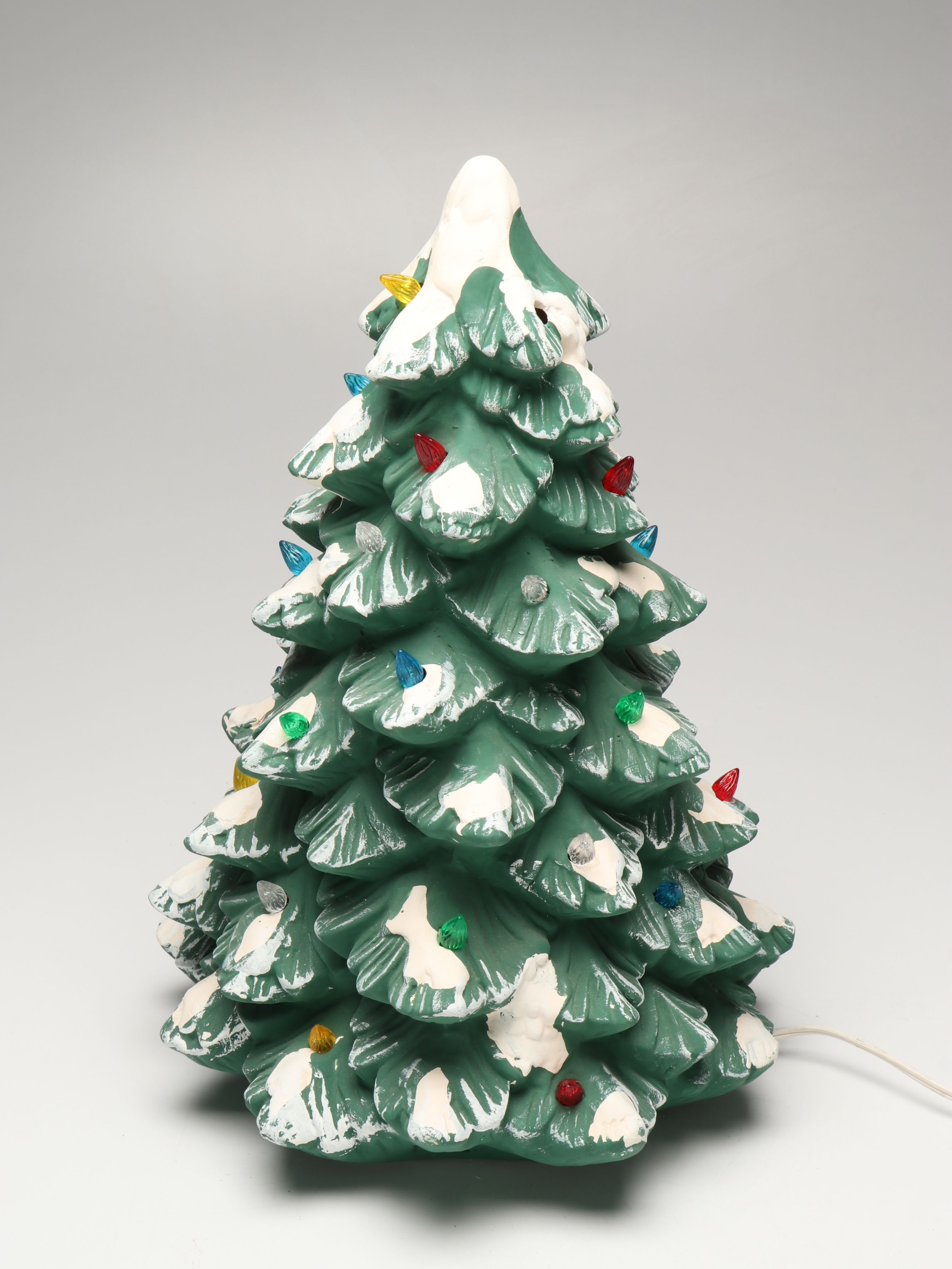Illuminated Trim A Home Porcelain Christmas Tree Figurine