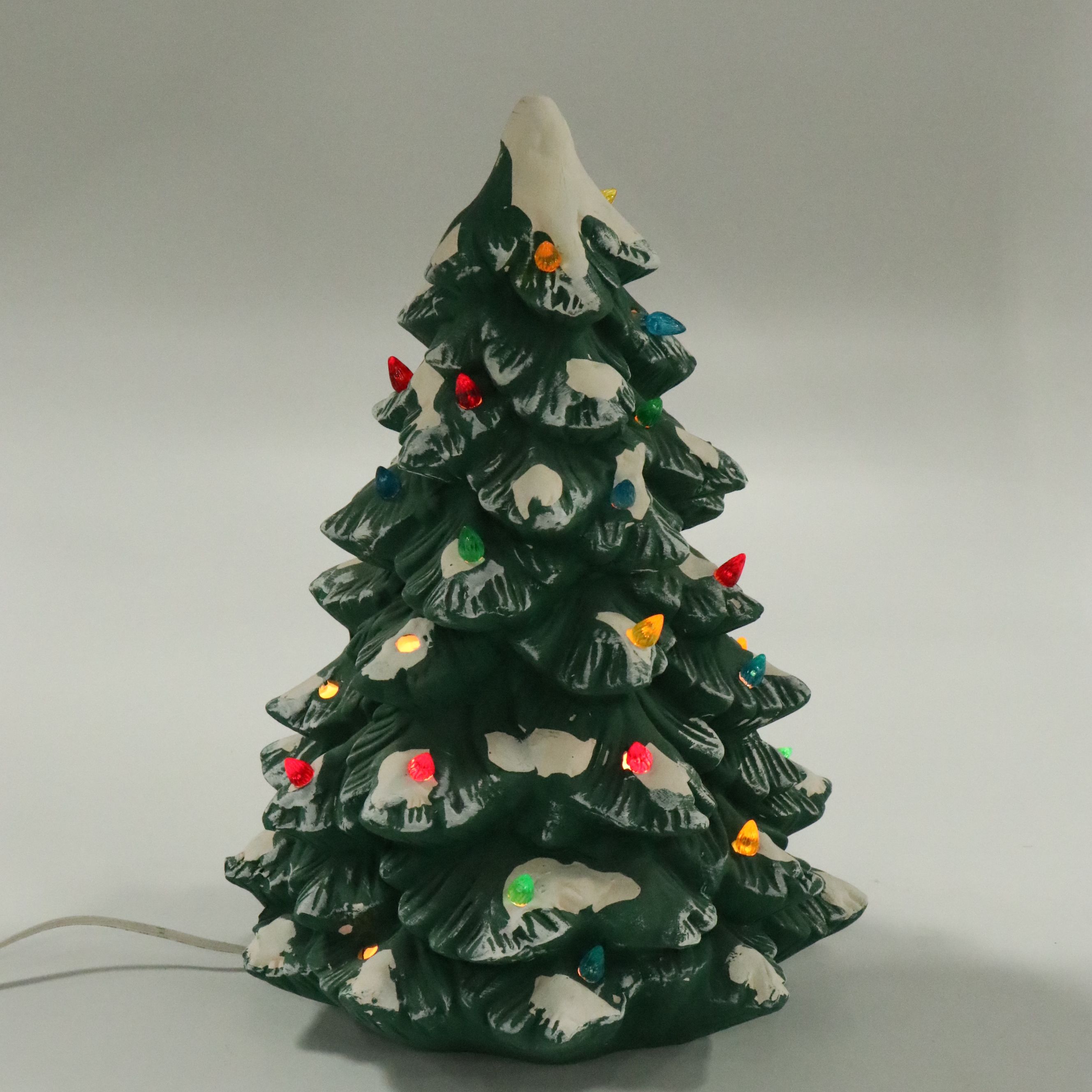 Illuminated Trim A Home Porcelain Christmas Tree Figurine