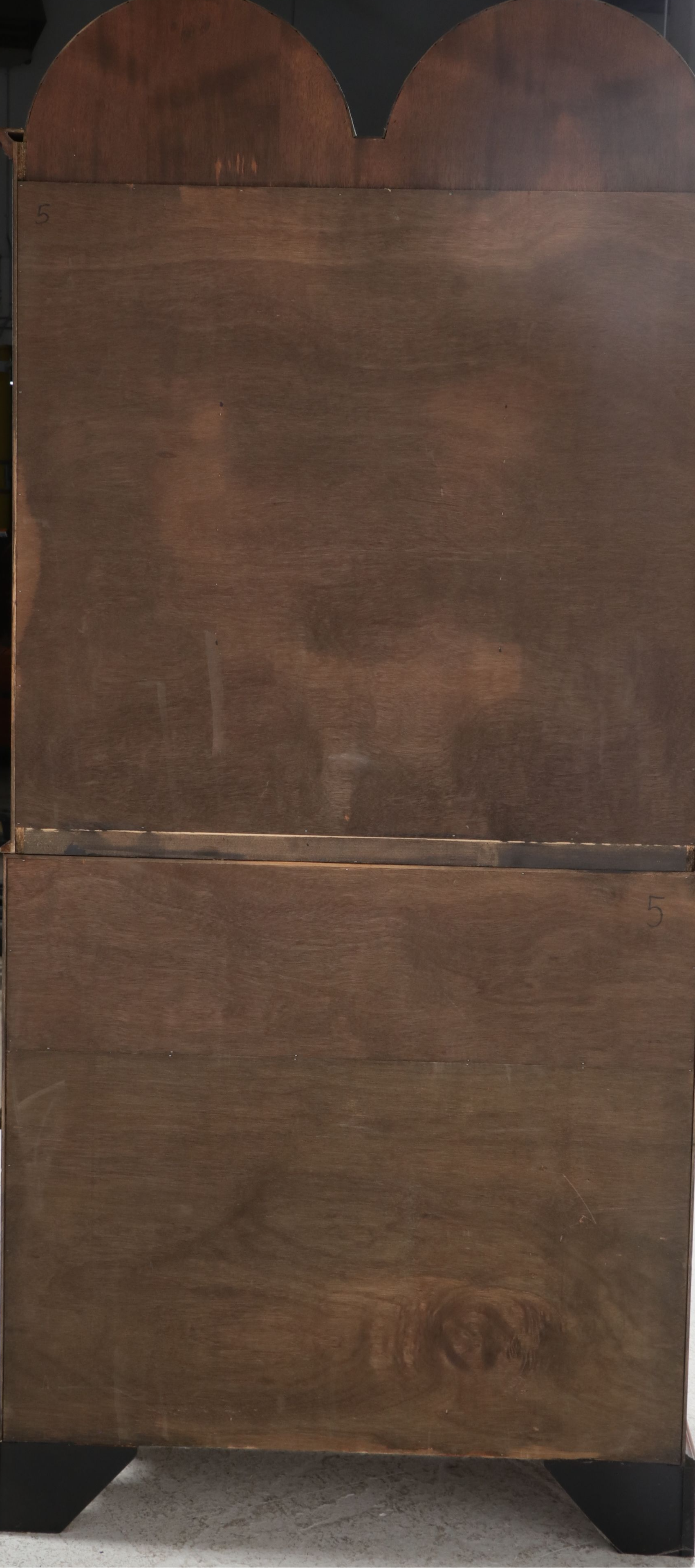 Southampton William and Mary Style Burlwood Secretary Desk