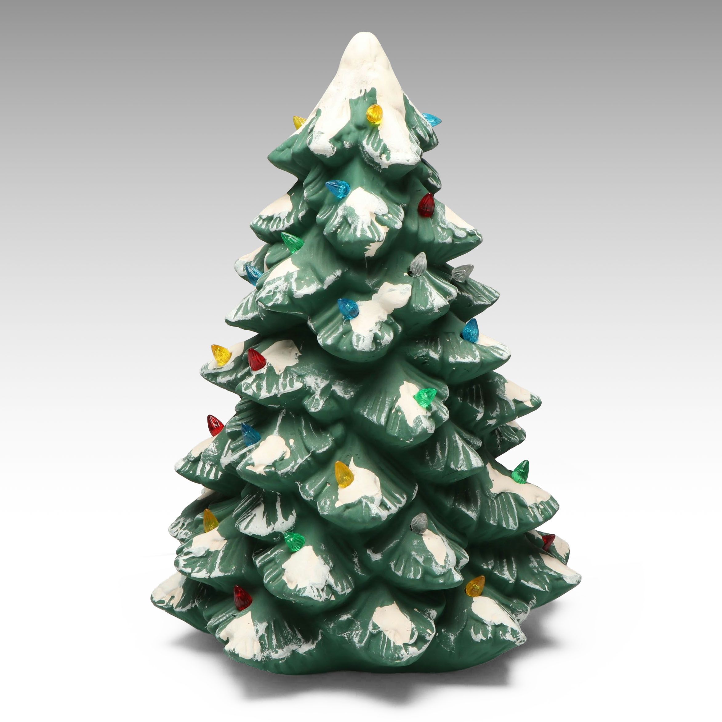Illuminated Trim A Home Porcelain Christmas Tree Figurine