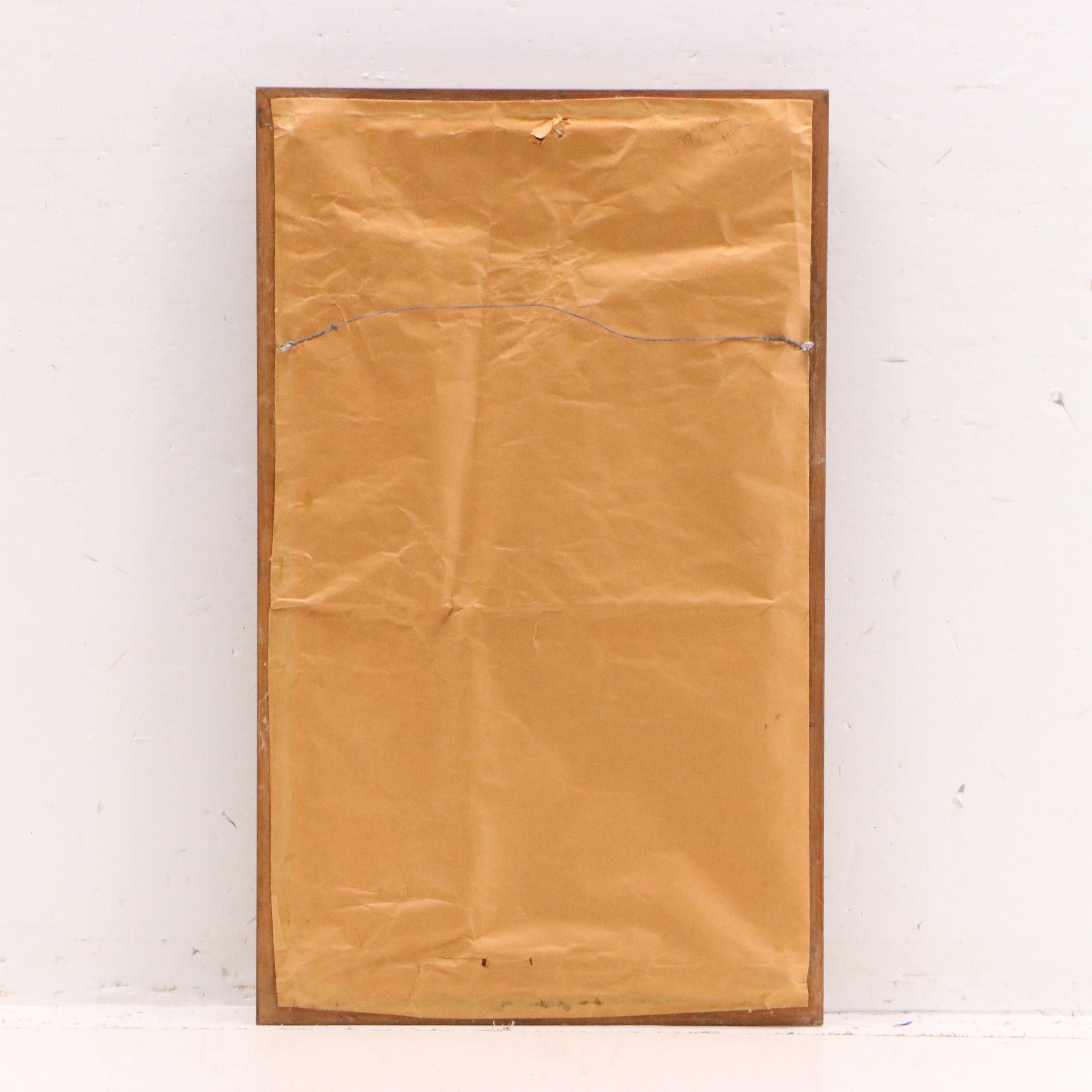 Embroidered Yarn Panel of Owls in Tree, 1973