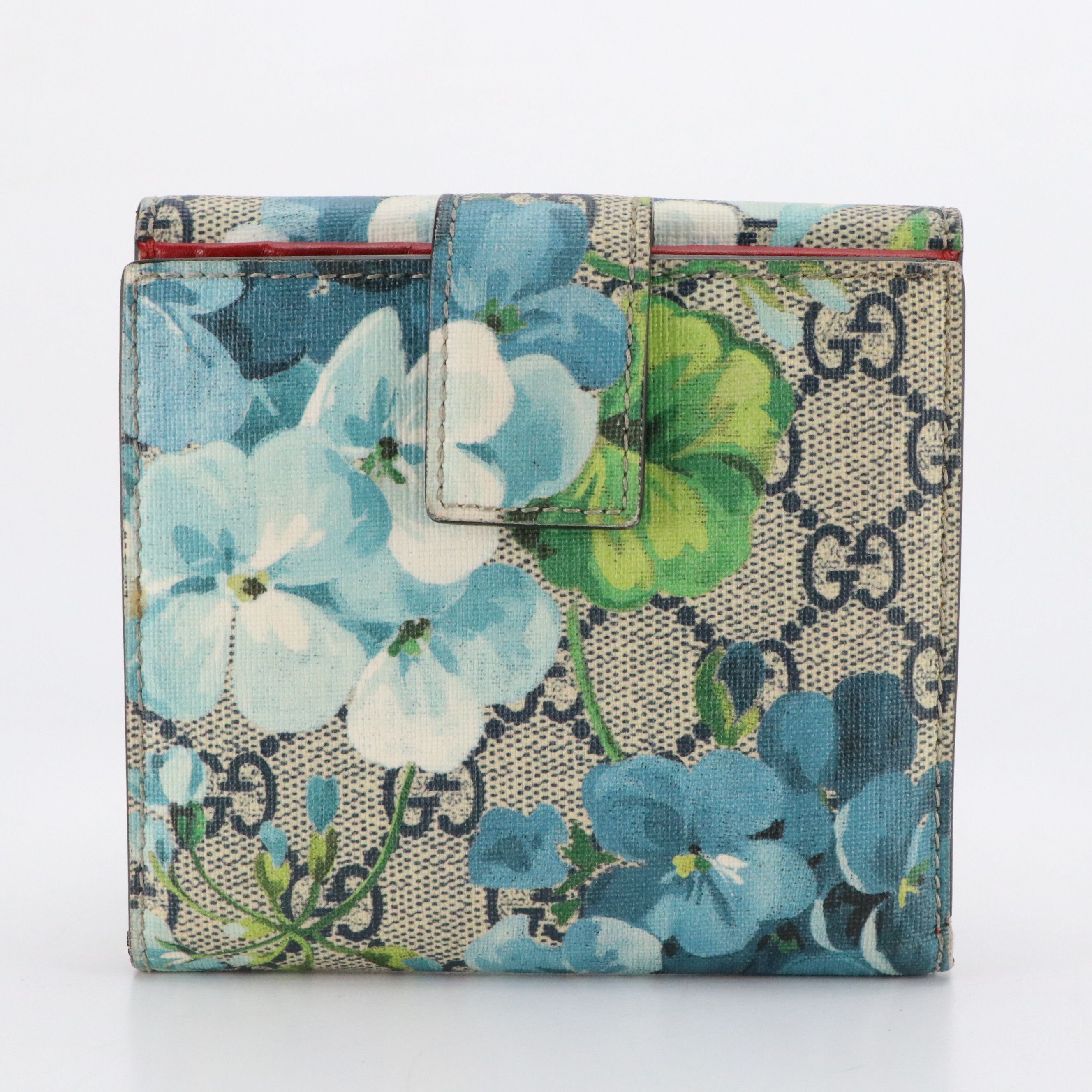 Gucci Blooms GG Supreme Coated Canvas and Leather French Flap Wallet