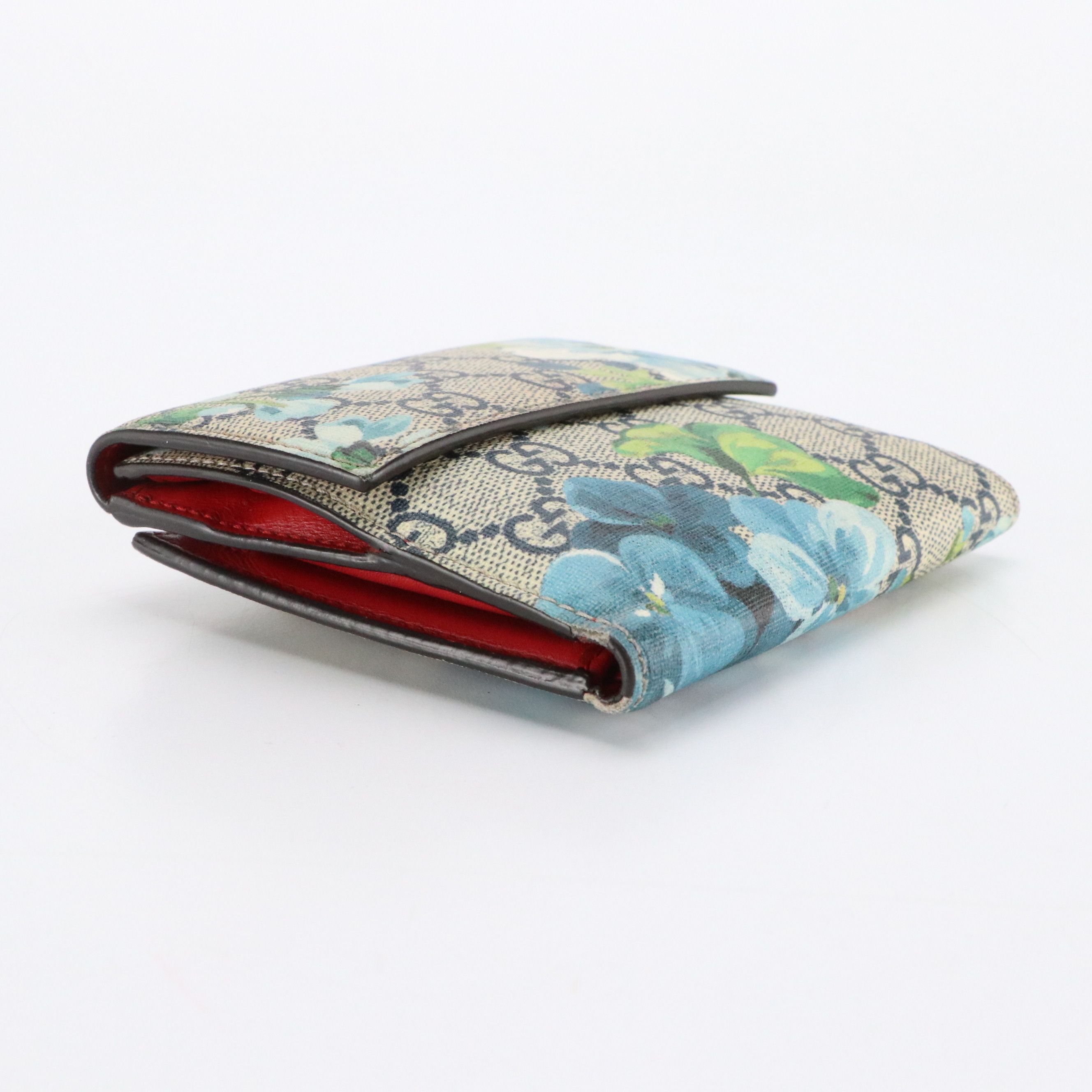 Gucci Blooms GG Supreme Coated Canvas and Leather French Flap Wallet