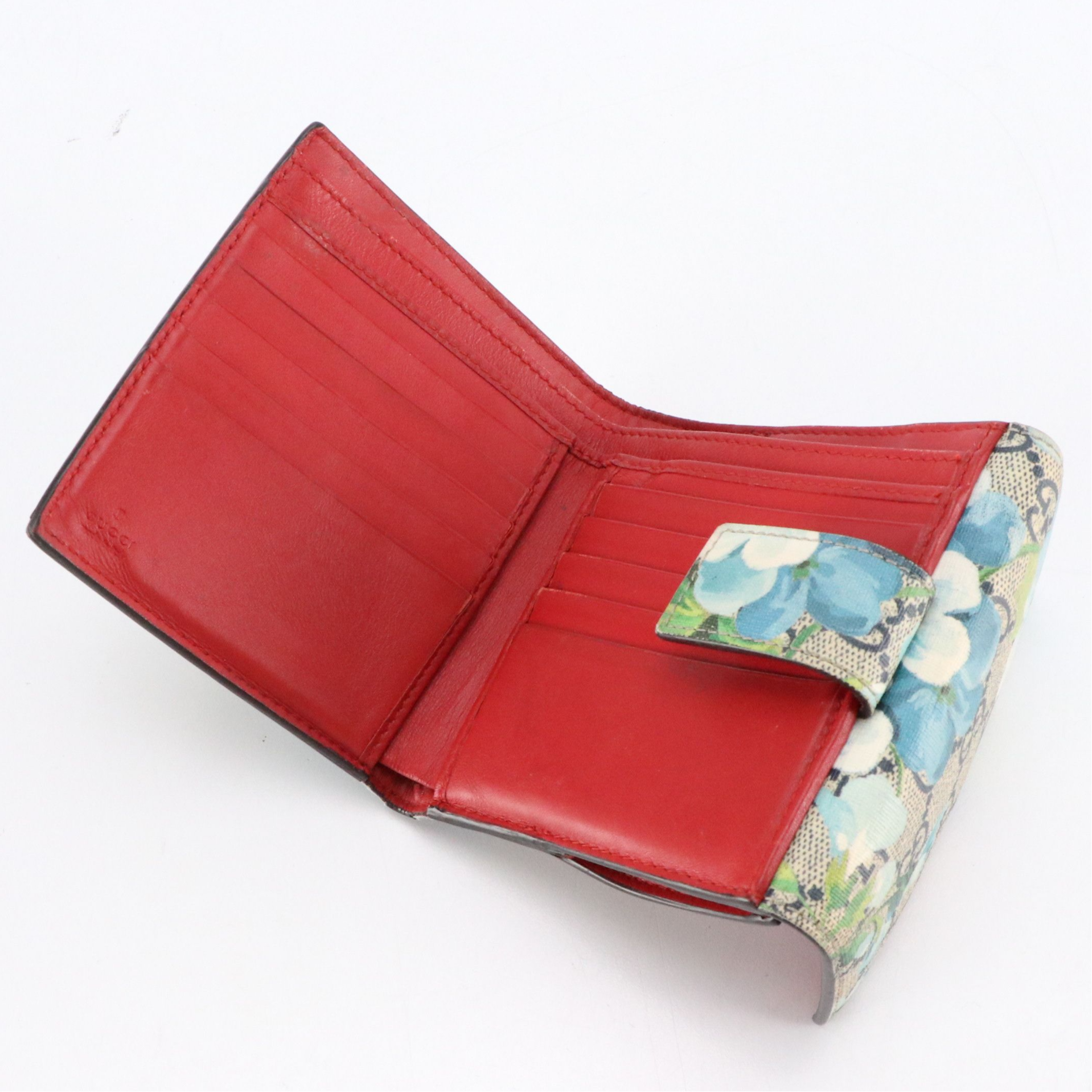 Gucci Blooms GG Supreme Coated Canvas and Leather French Flap Wallet