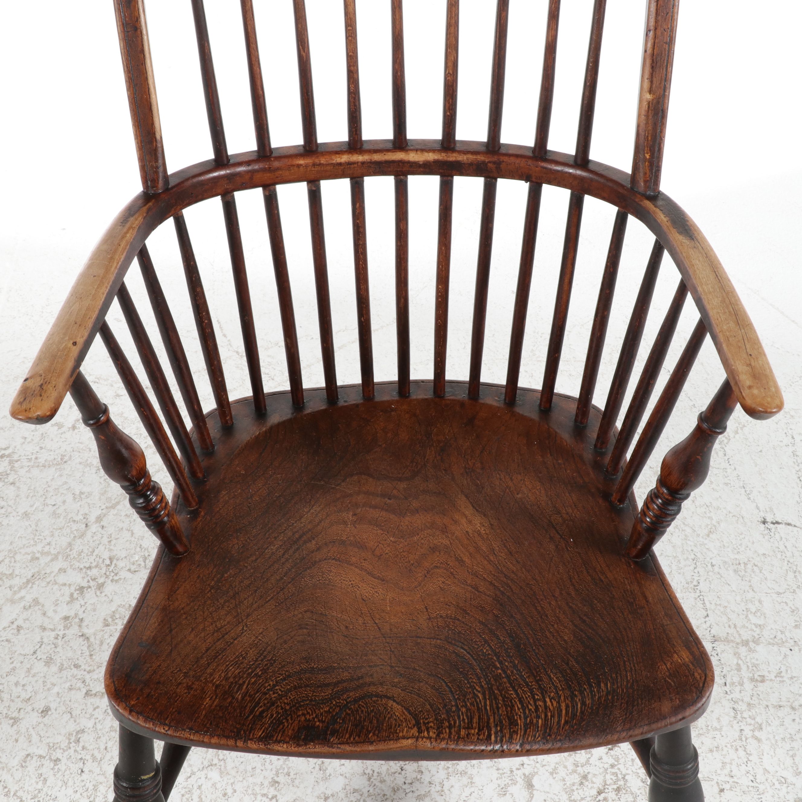 English Windsor Sack-Back Armchair, 19th Century