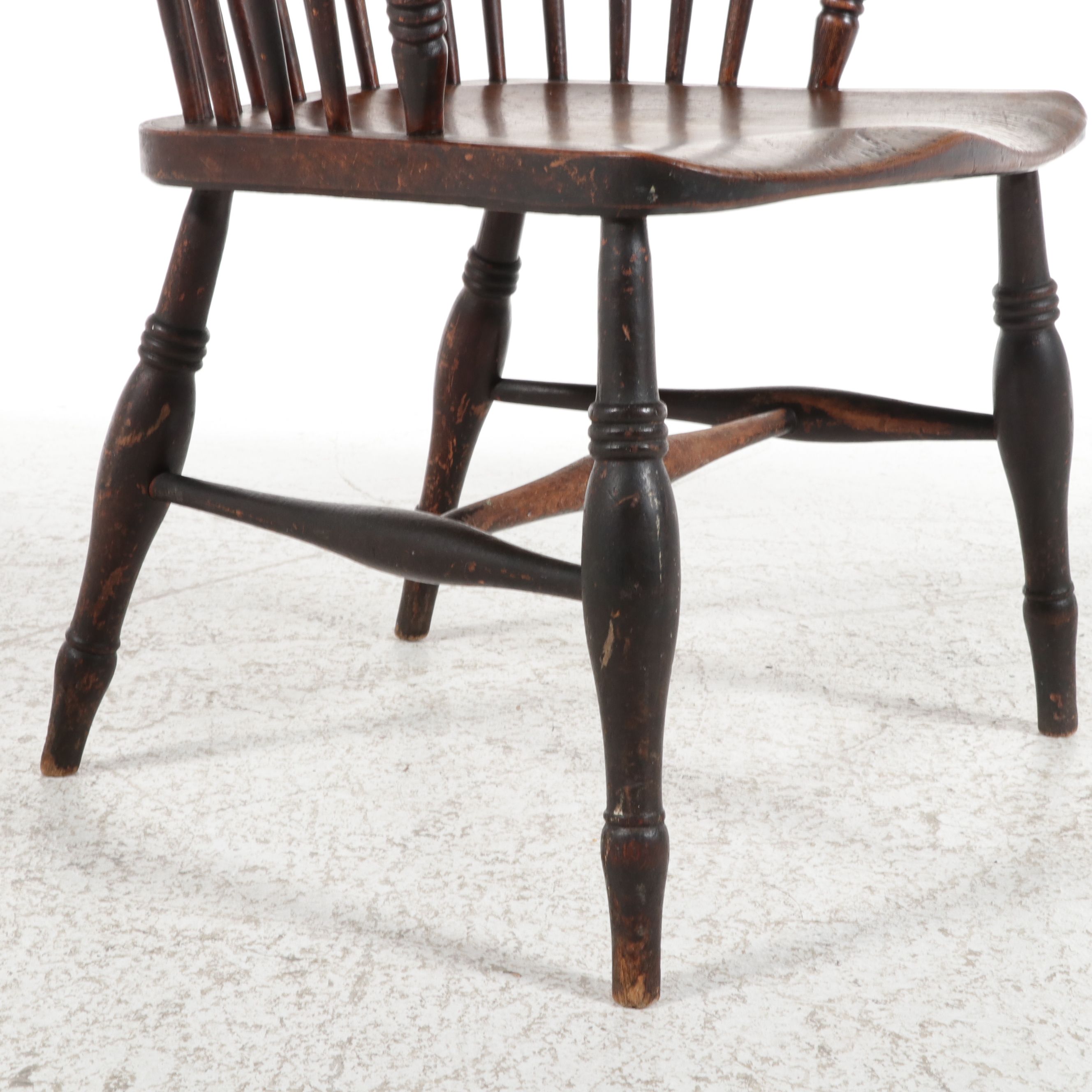 English Windsor Sack-Back Armchair, 19th Century