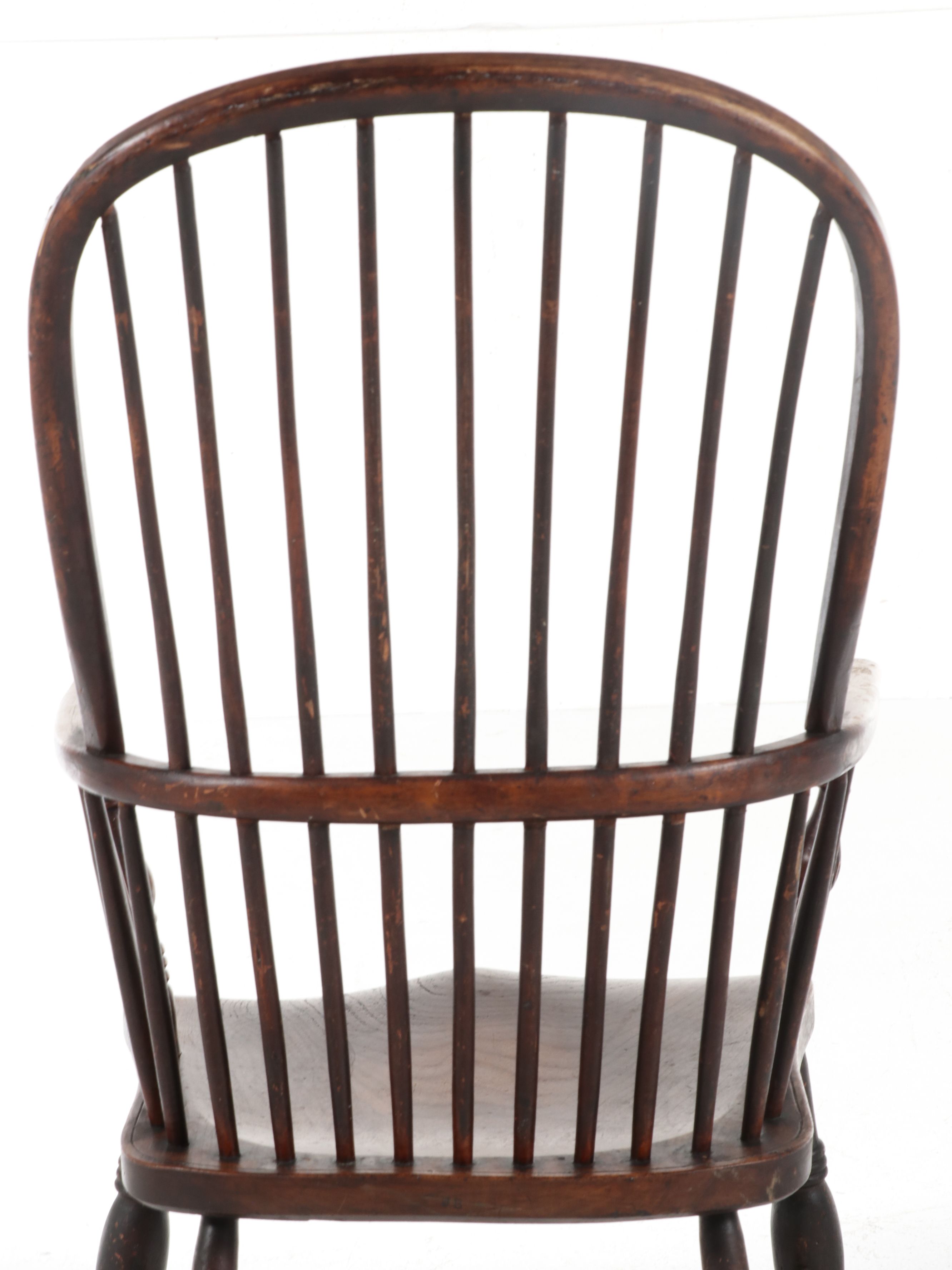 English Windsor Sack-Back Armchair, 19th Century