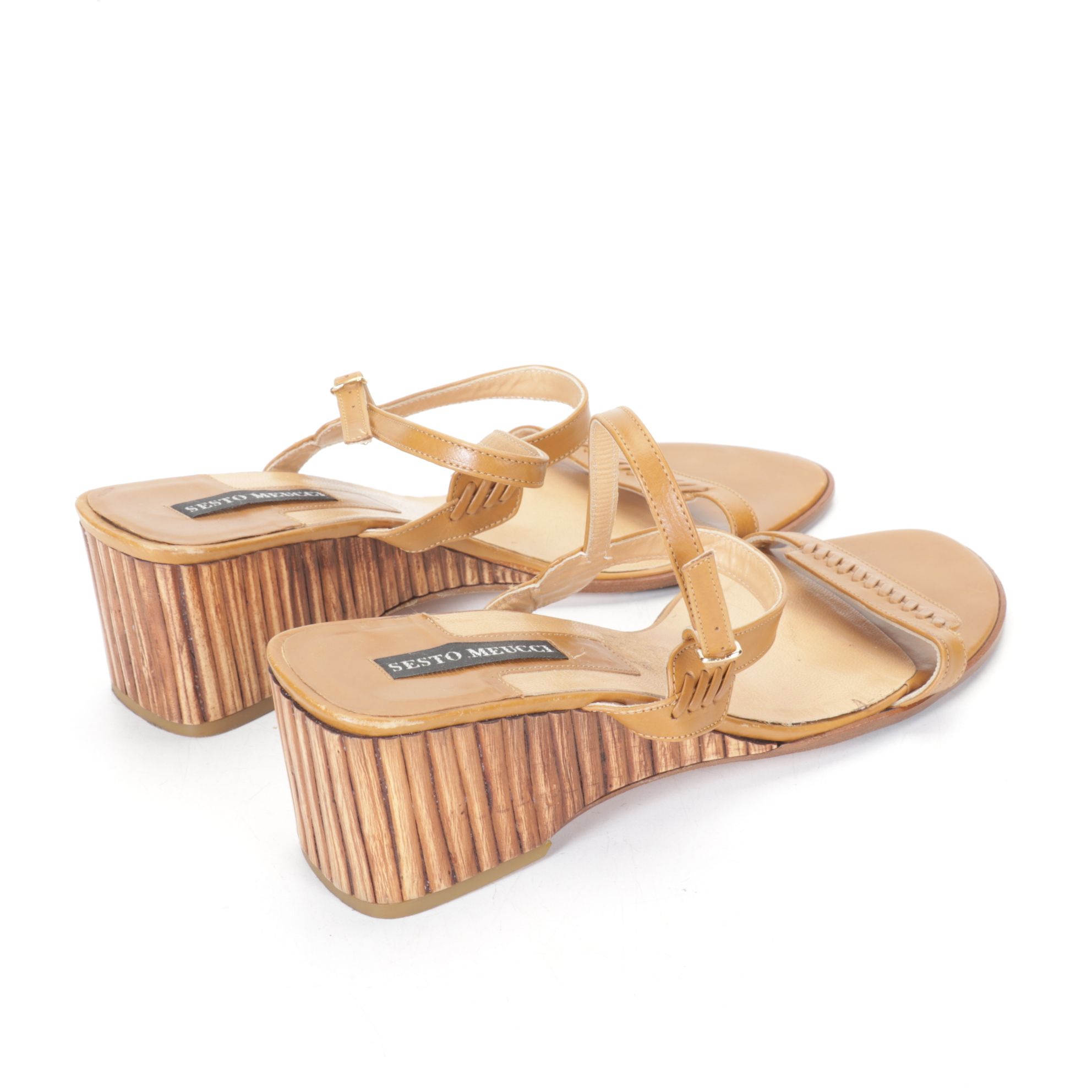 Sesto Meucci Wood Grain Wedge, Via Spiga Snakeskin Embossed & Cork Sandals