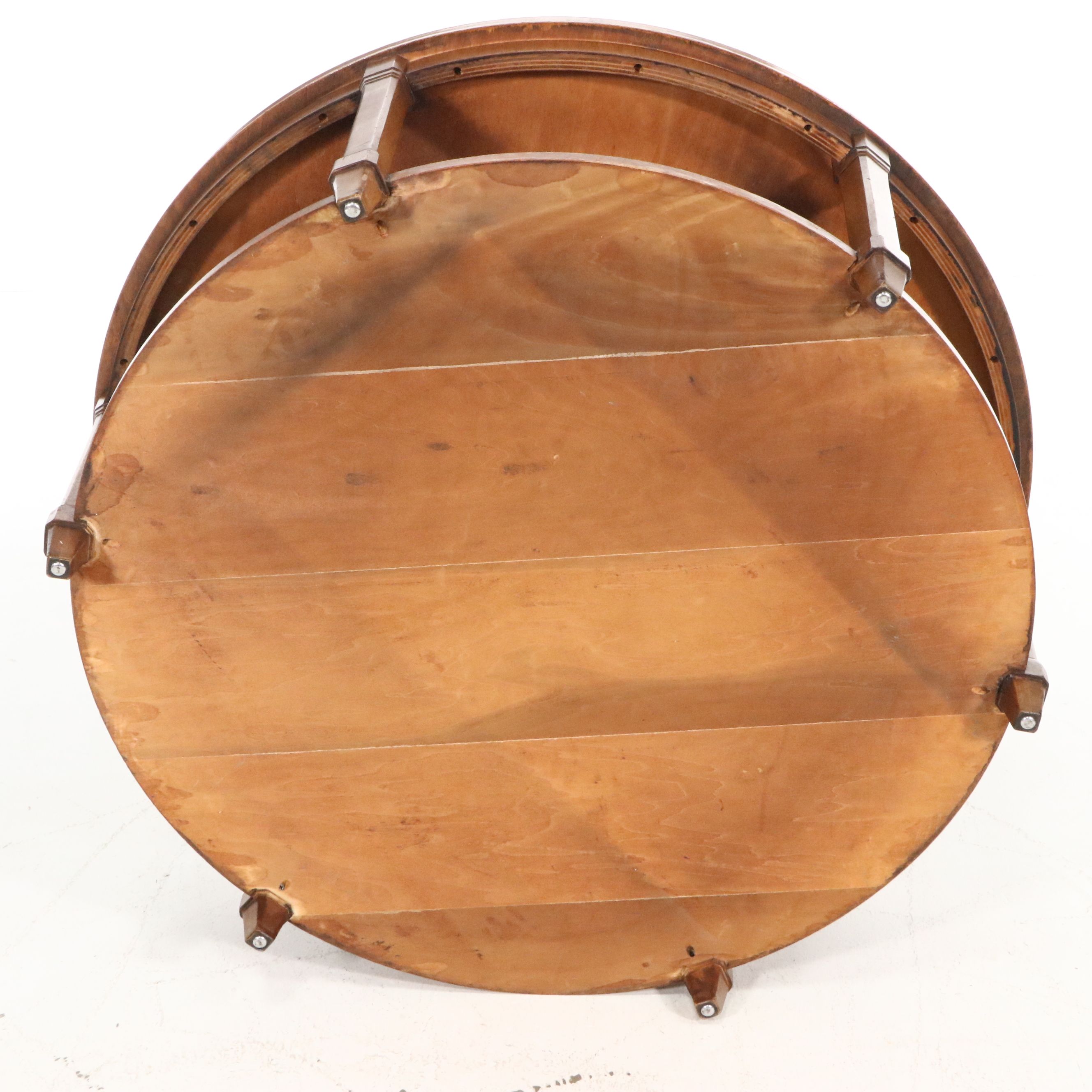 Drexel "Triune" Collection Round Mahogany Coffee Table, Mid to Late 20th Century