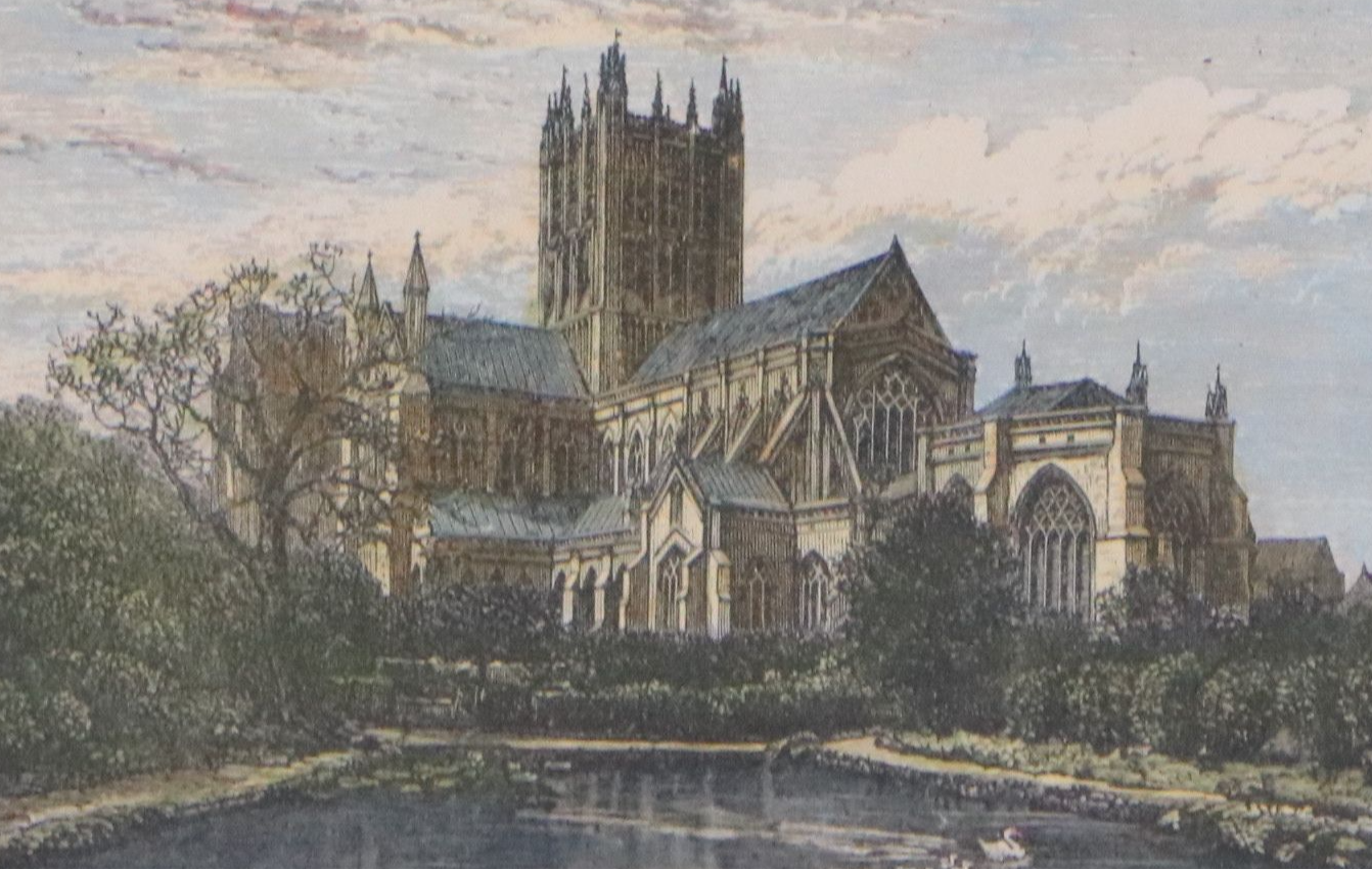 Engraving and Offset Lithograph of English Cathedrals, Late 19th and 20th C.
