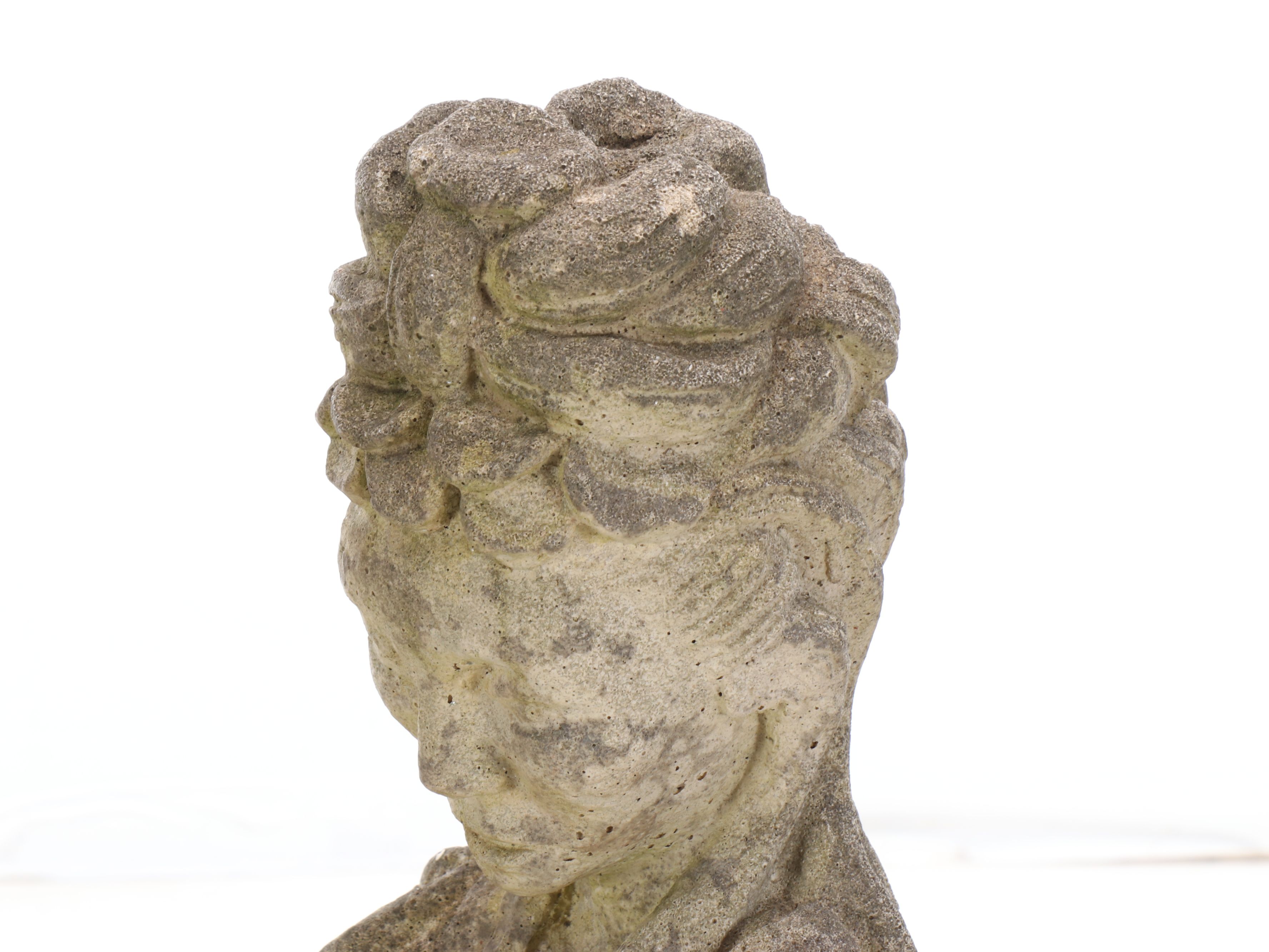 Woman with Basin Cast Concrete Garden Sculpture