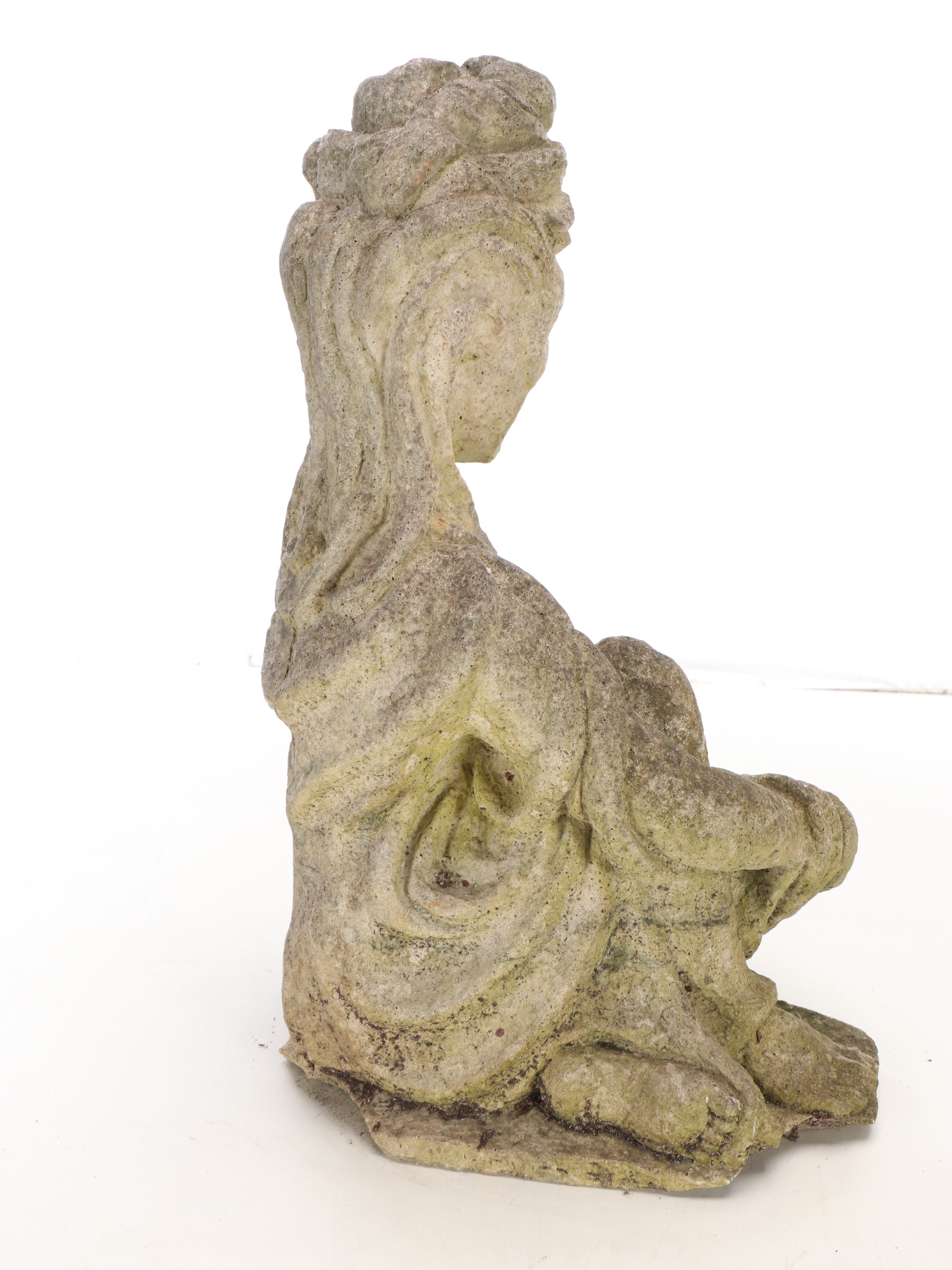 Woman with Basin Cast Concrete Garden Sculpture