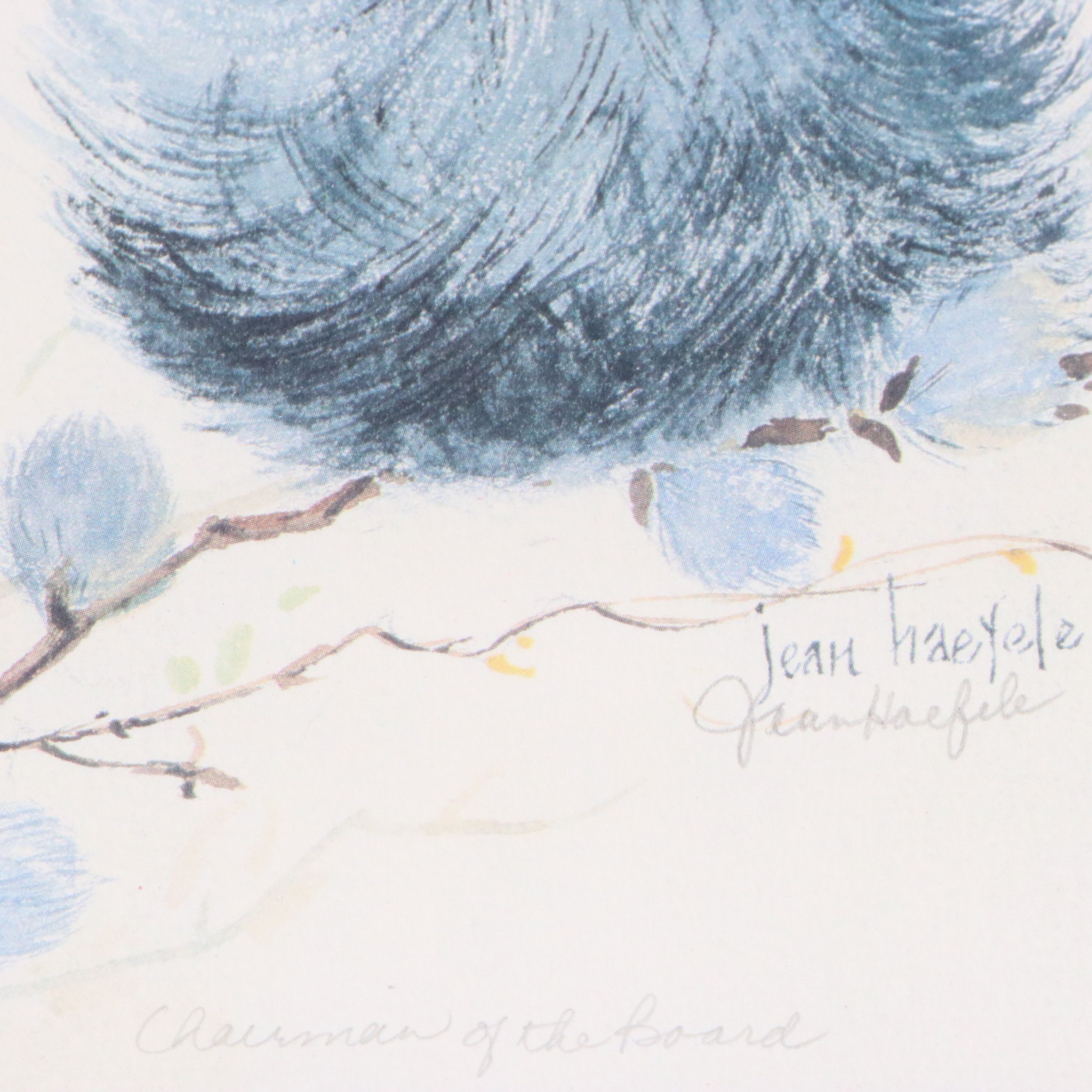 Jean Haefele Offset Lithograph "Chairman of the Board," Late 20th Century