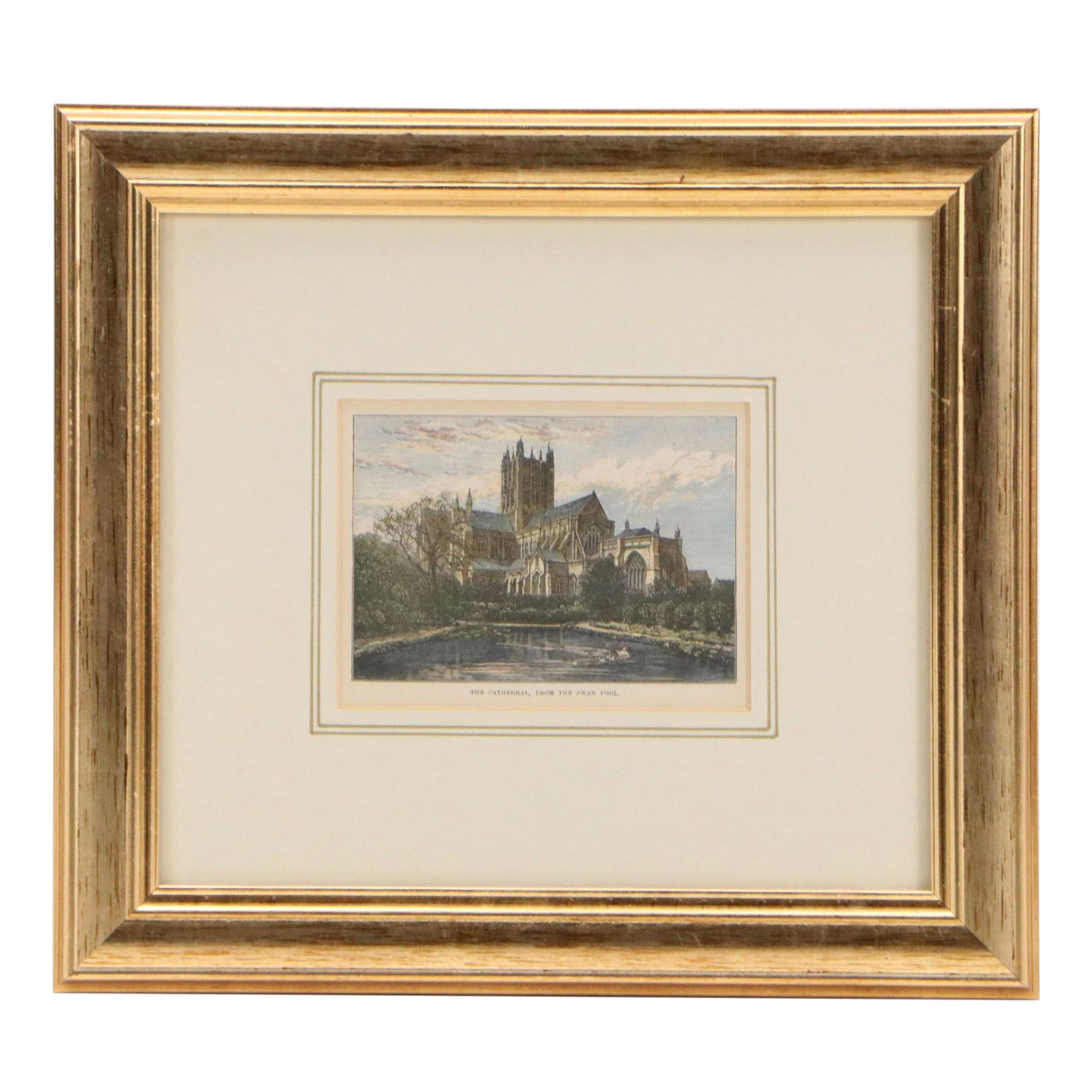 Engraving and Offset Lithograph of English Cathedrals, Late 19th and 20th C.