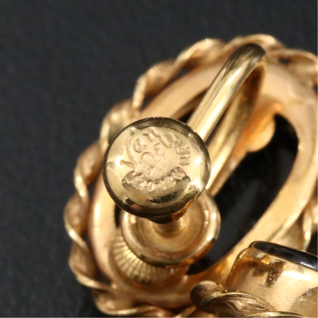 Van Dell Gold-Filled Black Onyx Earrings and Pendant Set