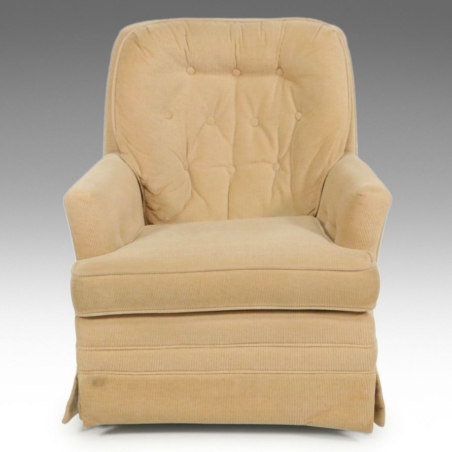 Kaplan's Furniture Swivel Rocker Armchair, Late 20th Century