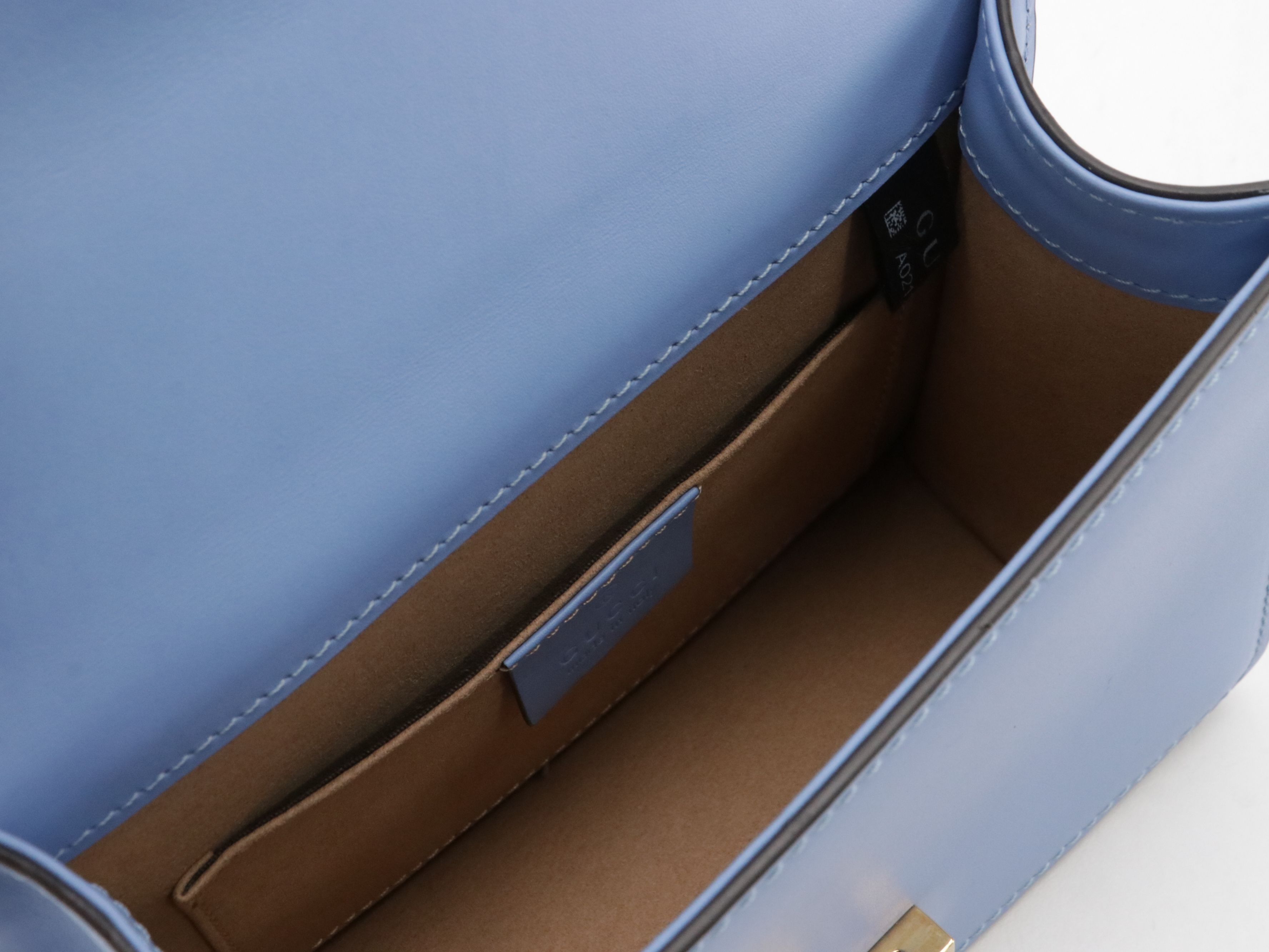 Gucci Sylvie Mini Blue Leather Convertible Bag