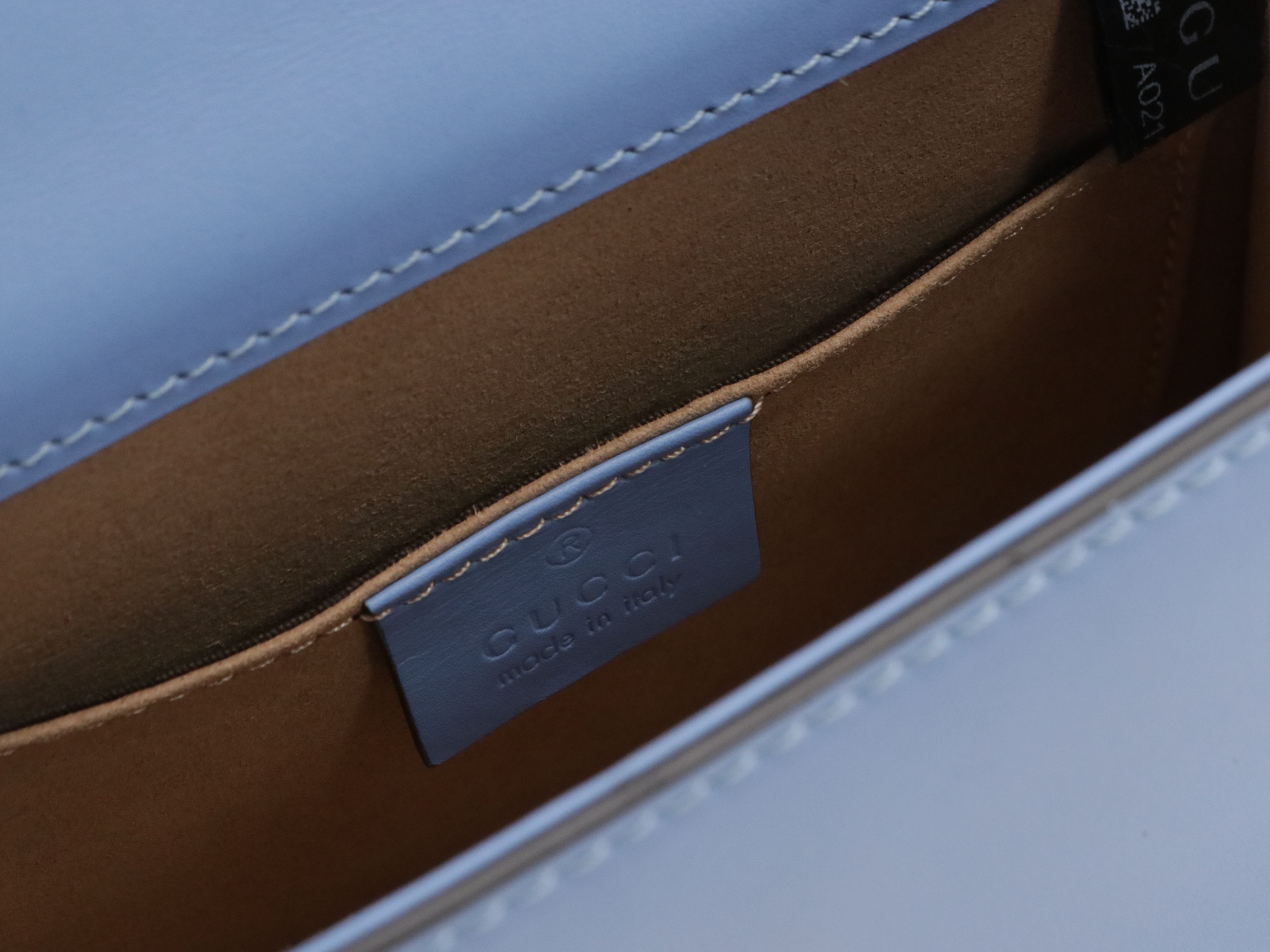 Gucci Sylvie Mini Blue Leather Convertible Bag