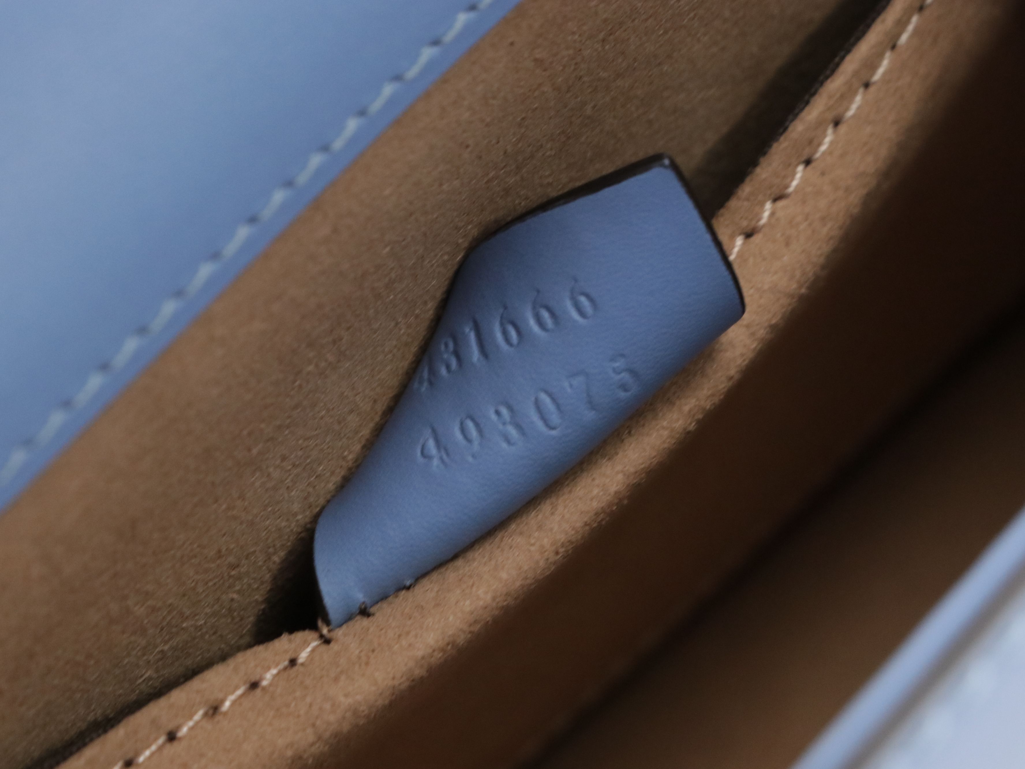 Gucci Sylvie Mini Blue Leather Convertible Bag