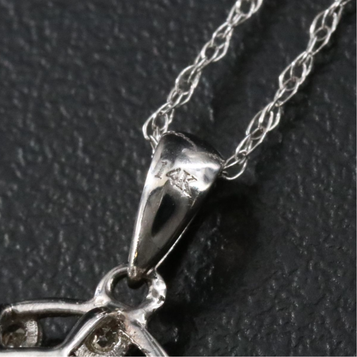 14K Spessartine Garnet and Diamond Pendant Necklace