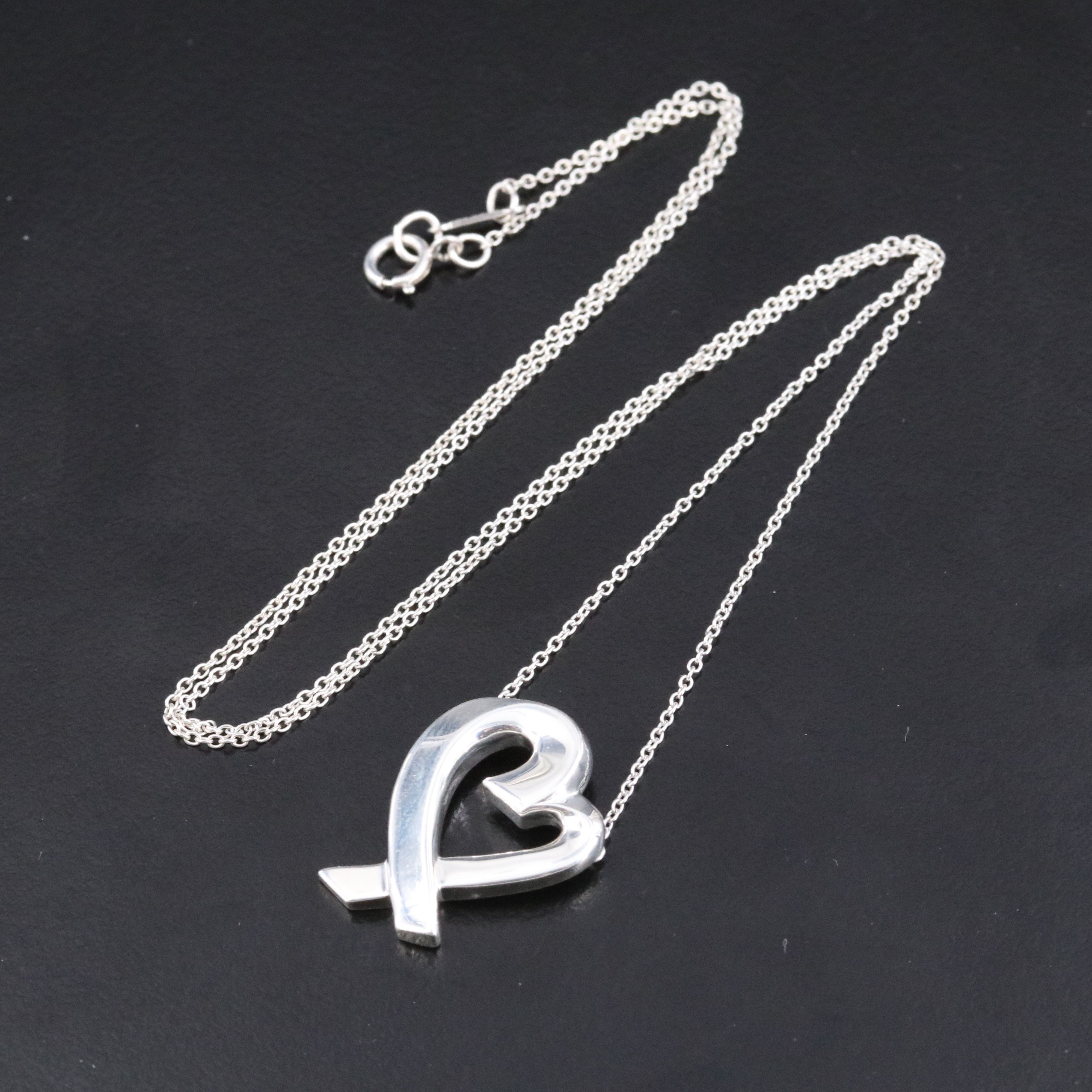 Paloma Picasso for Tiffany & Co. Loving Heart Sterling Necklace
