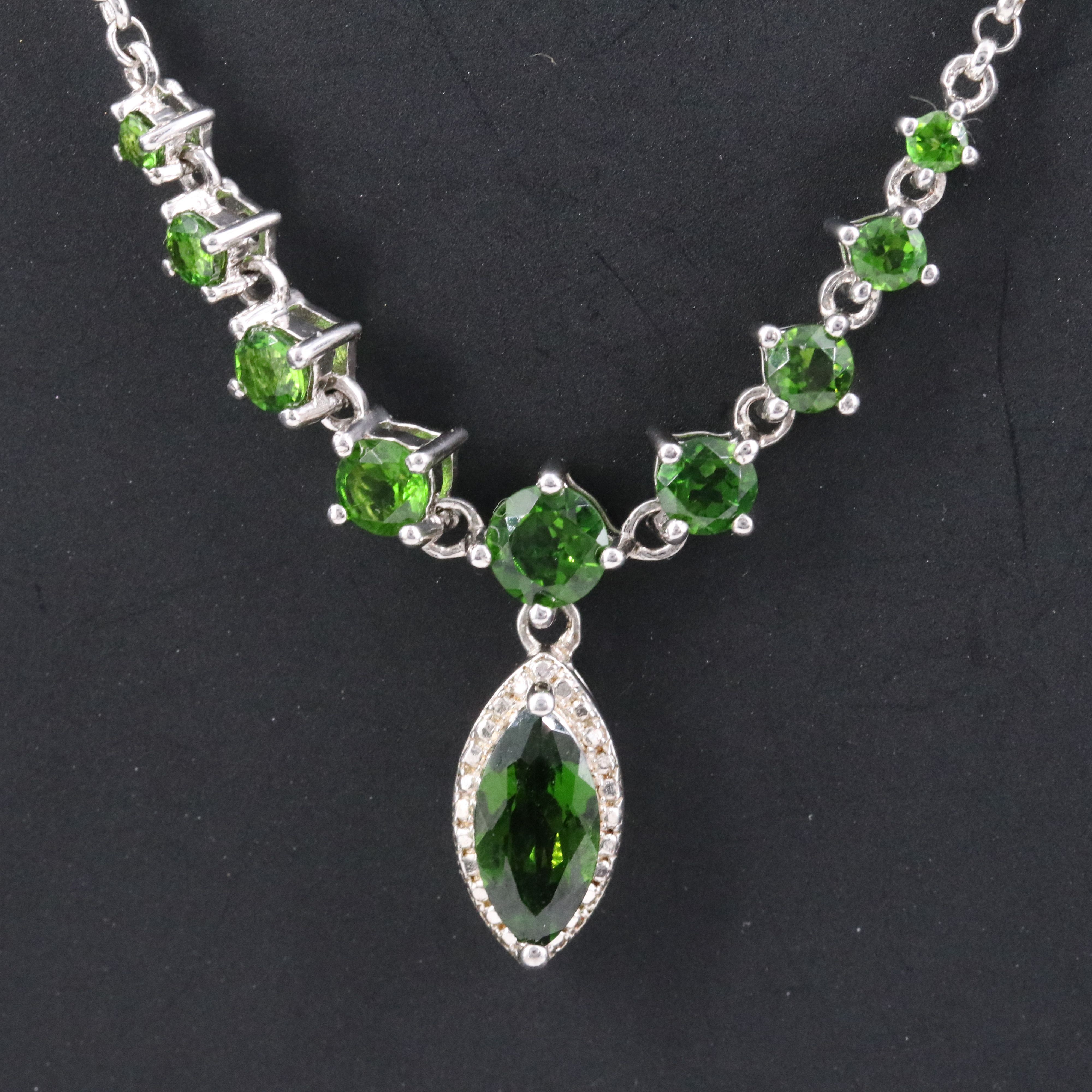 Sterling Diopside Necklace