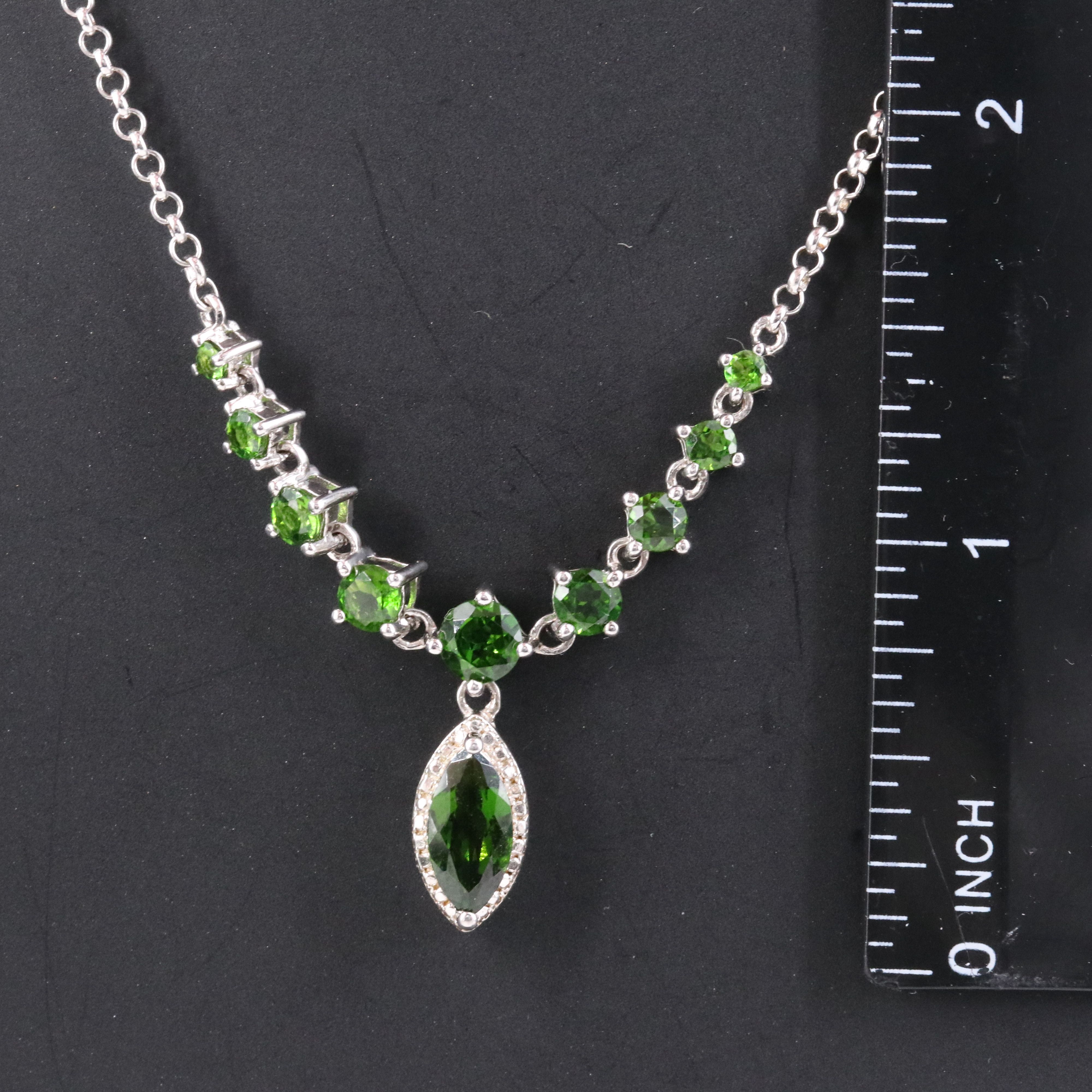 Sterling Diopside Necklace