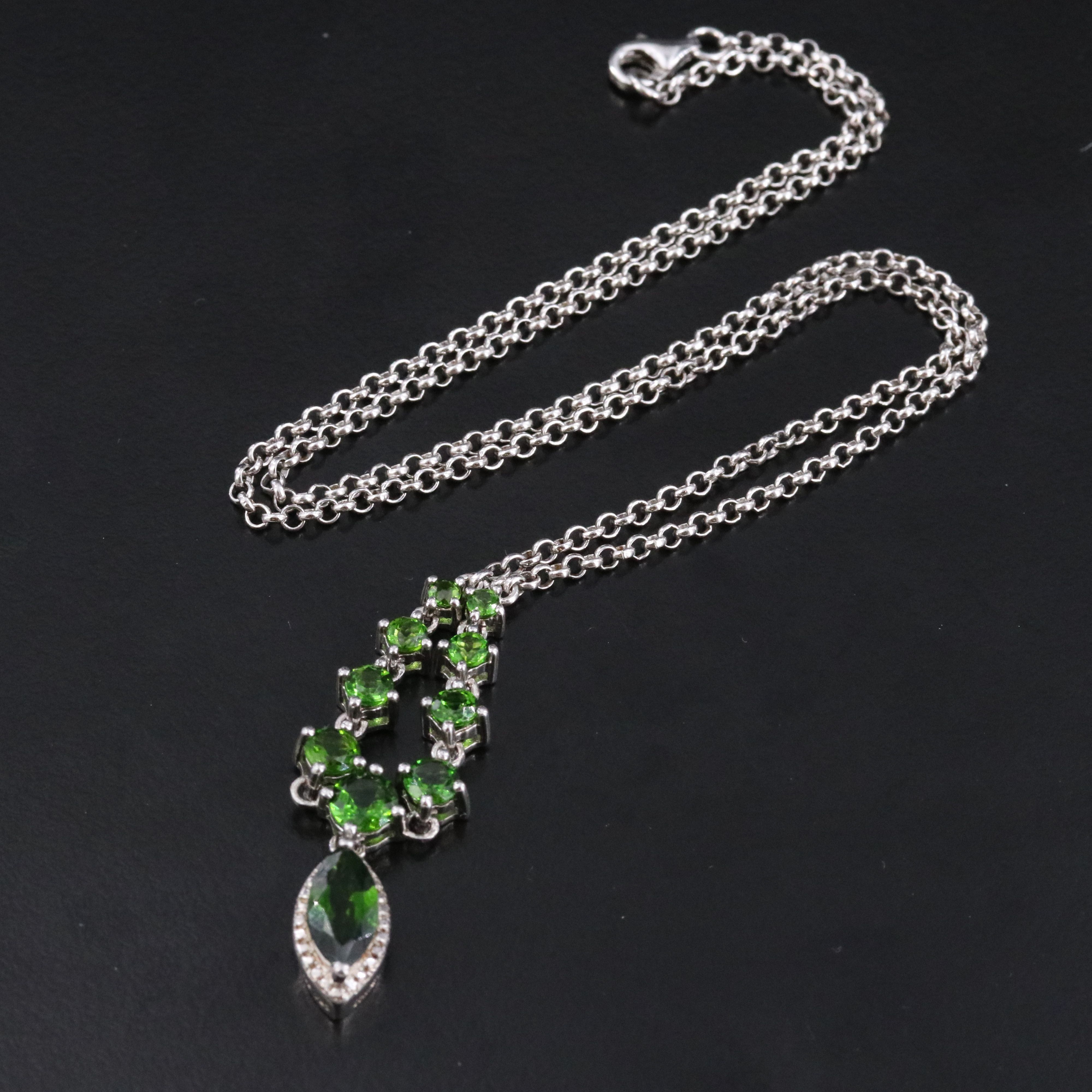Sterling Diopside Necklace