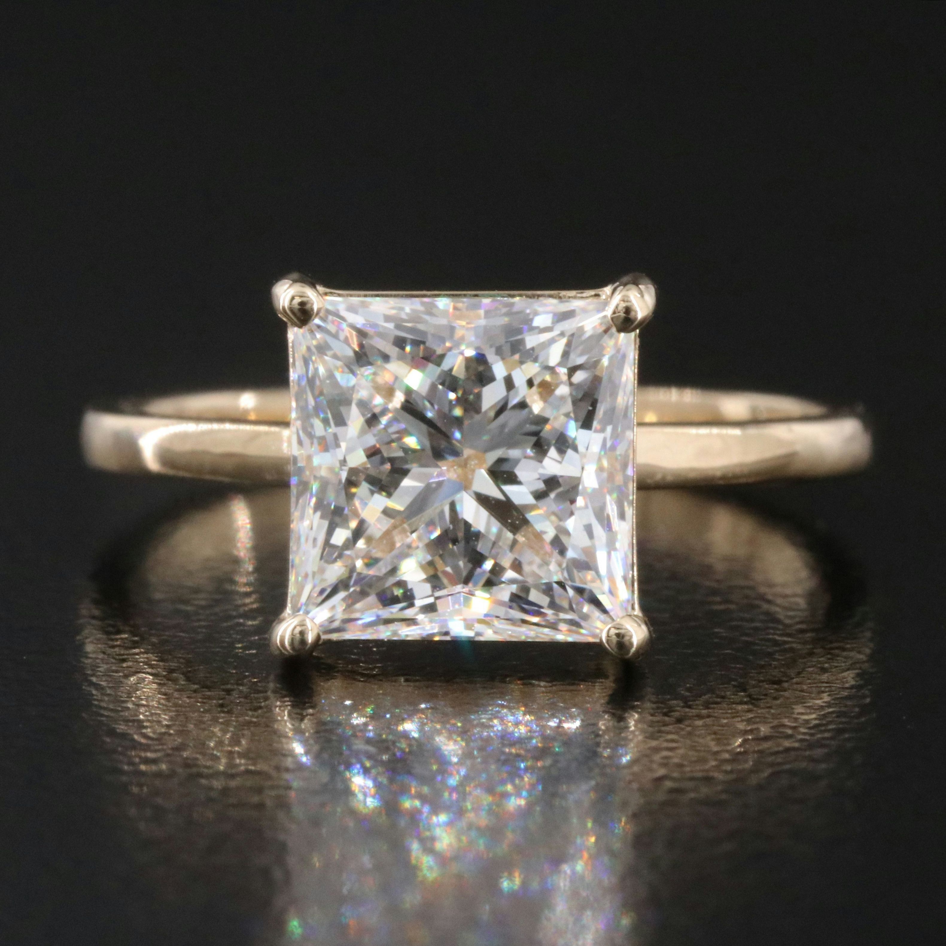 14K 3.04 CT Lab Grown Diamond Ring with IGI Report