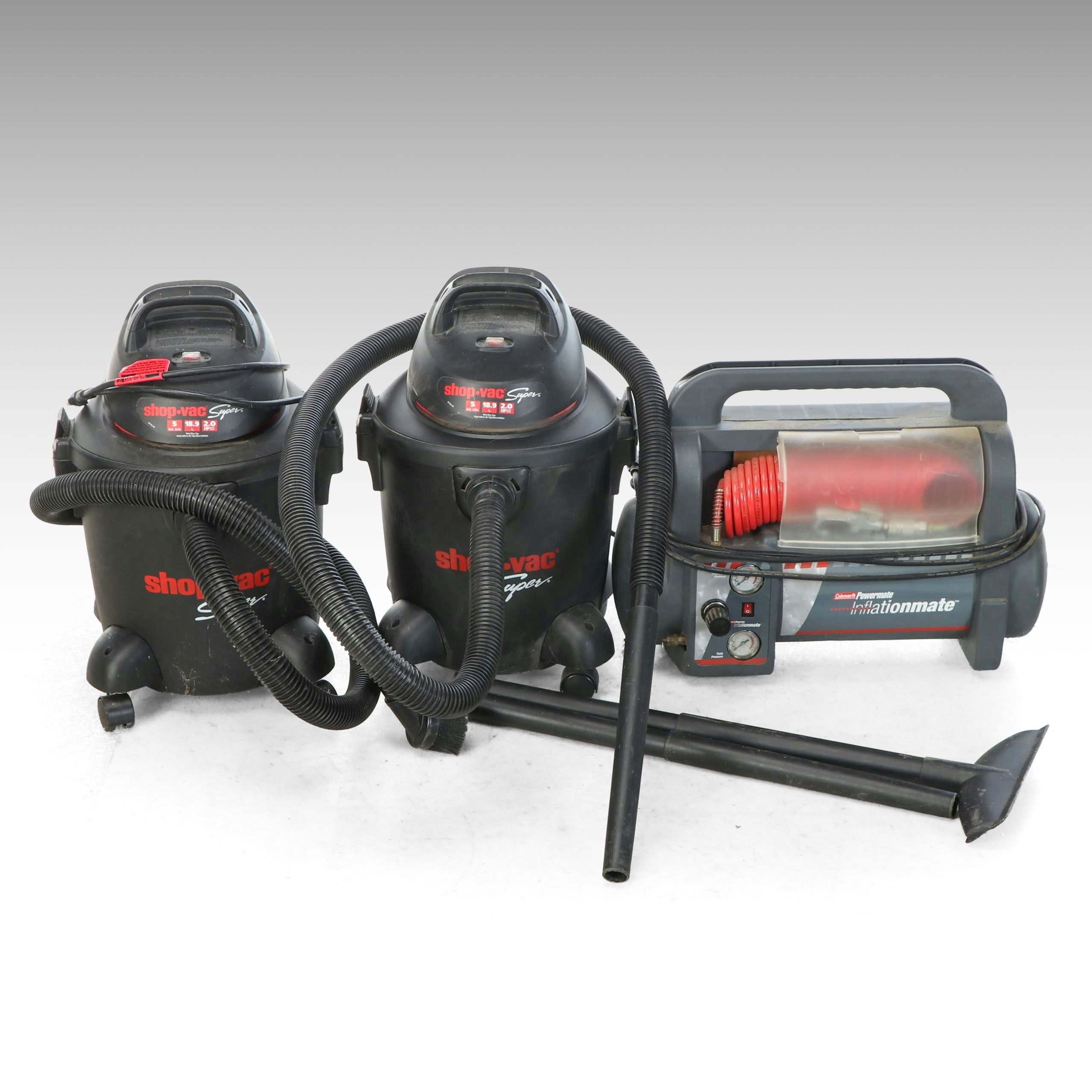 Shop-Vac Wet/Dry Vacuums with Coleman Inflationmate Air Compressor