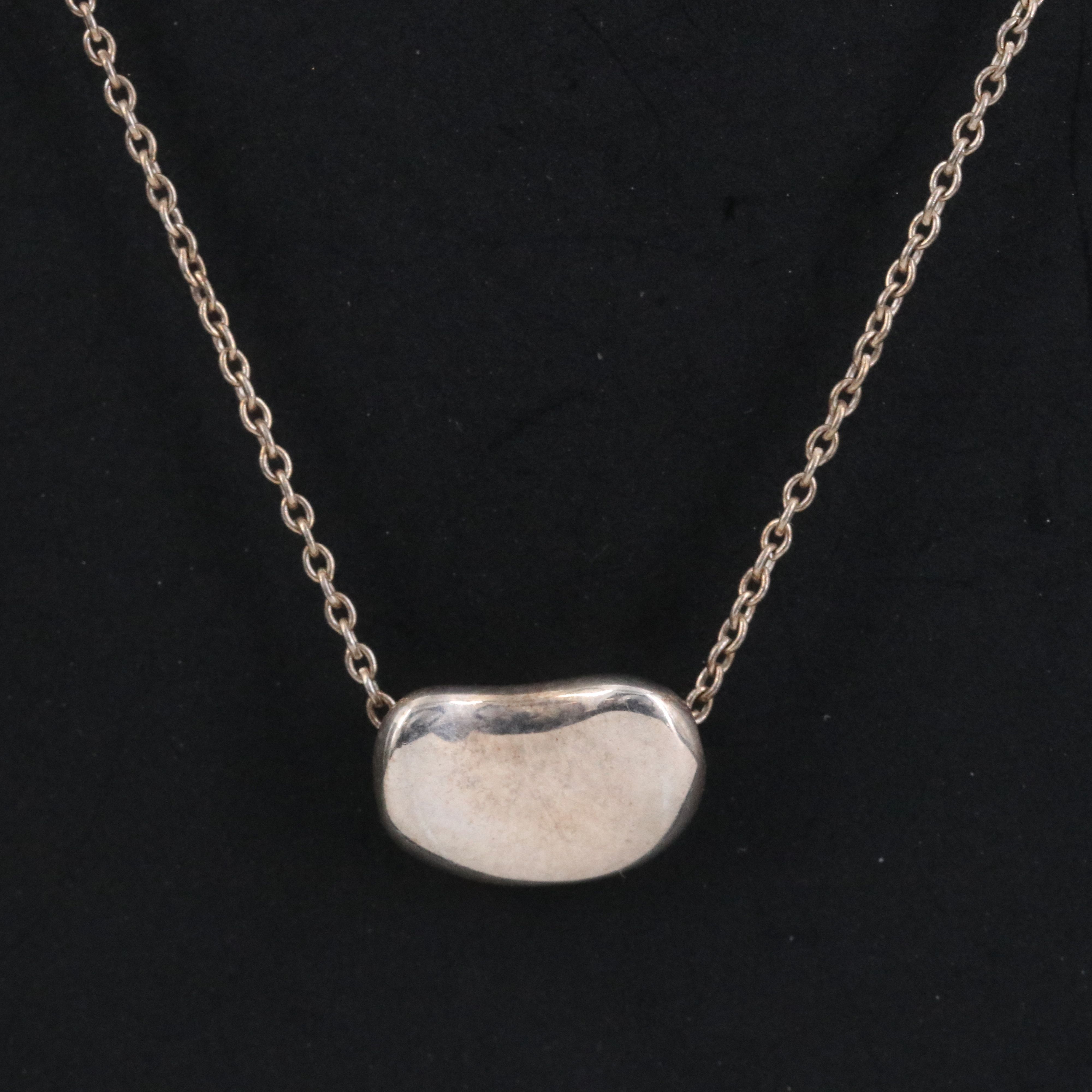 Elsa Peretti for Tiffany & Co. Bean Design Sterling Necklace