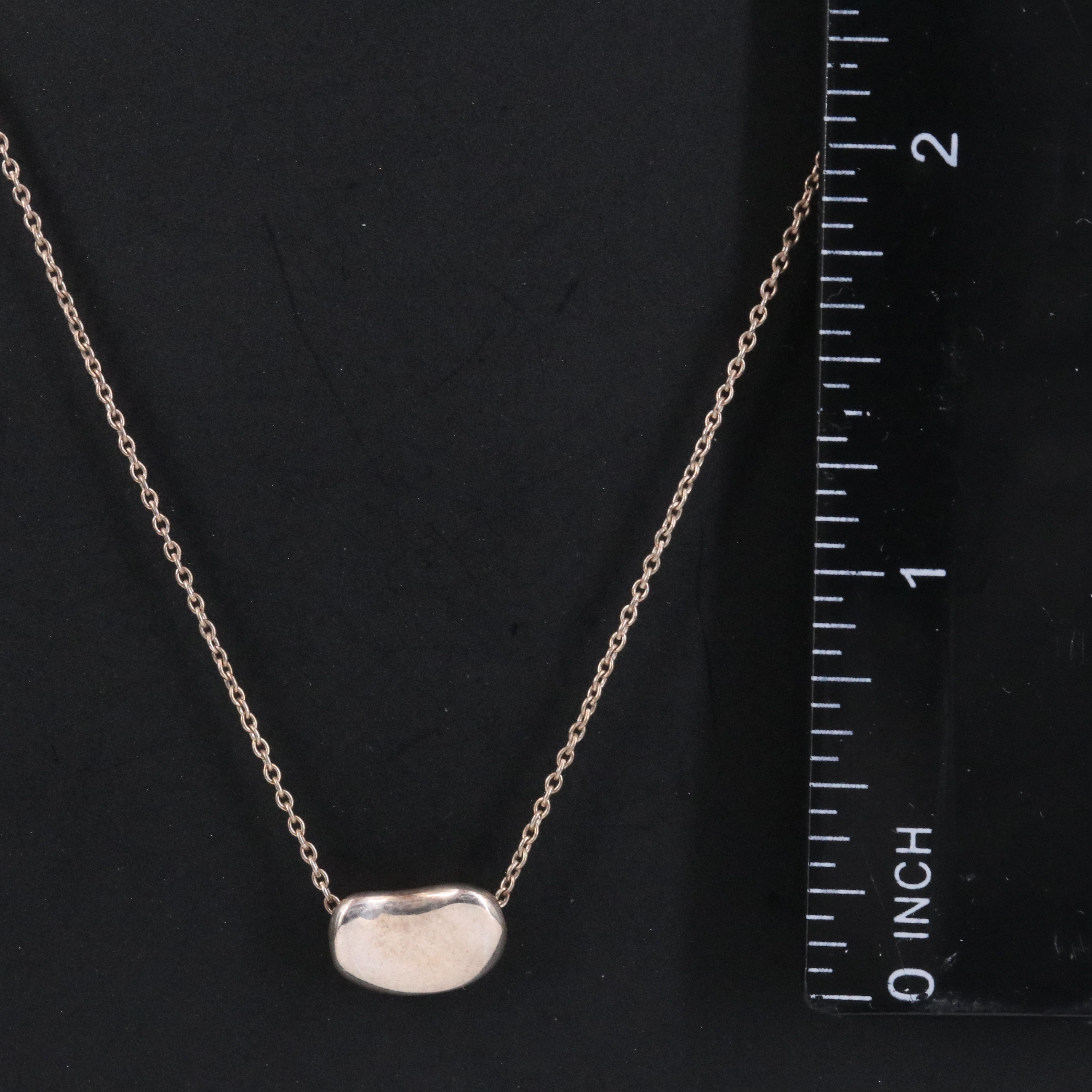 Elsa Peretti for Tiffany & Co. Bean Design Sterling Necklace