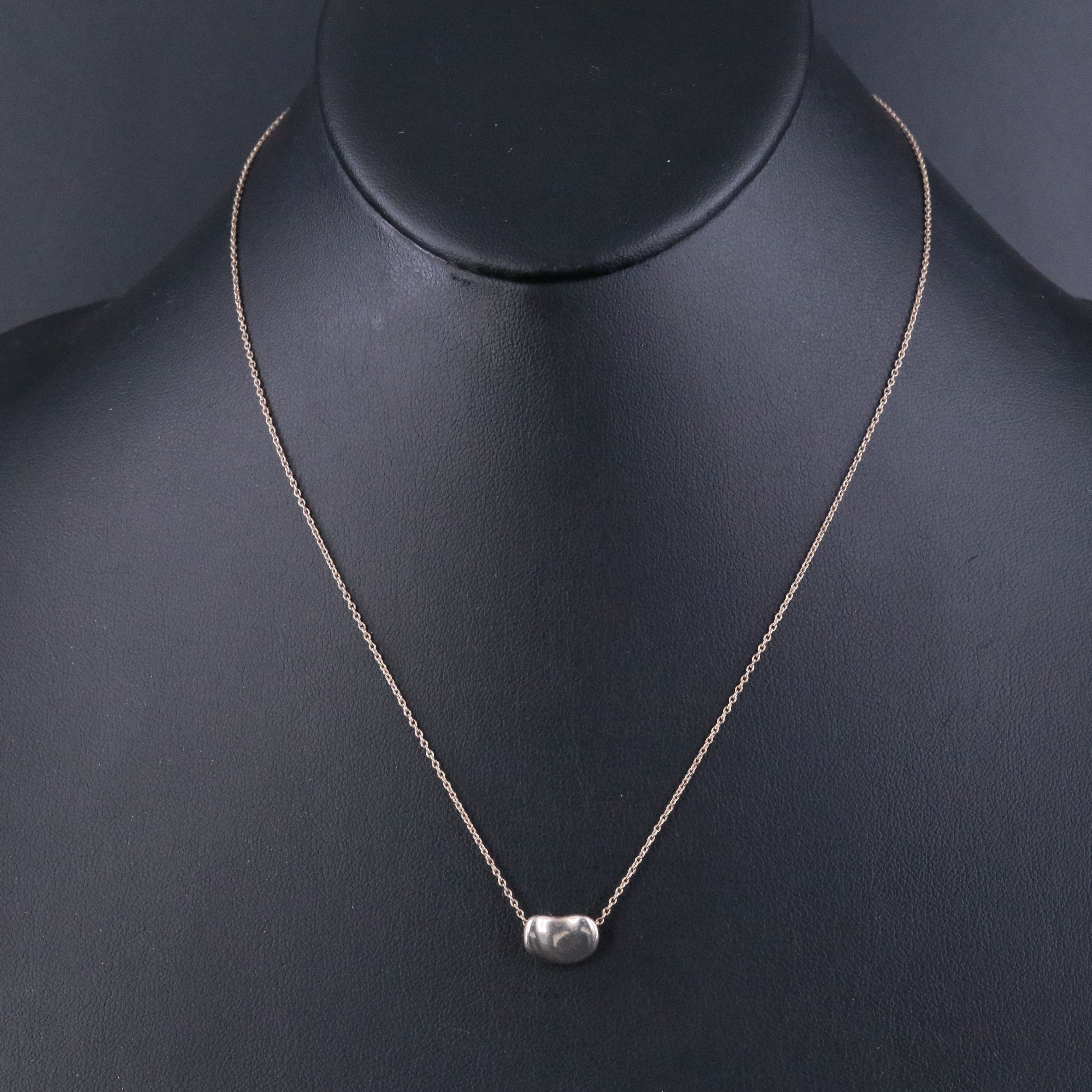 Elsa Peretti for Tiffany & Co. Bean Design Sterling Necklace